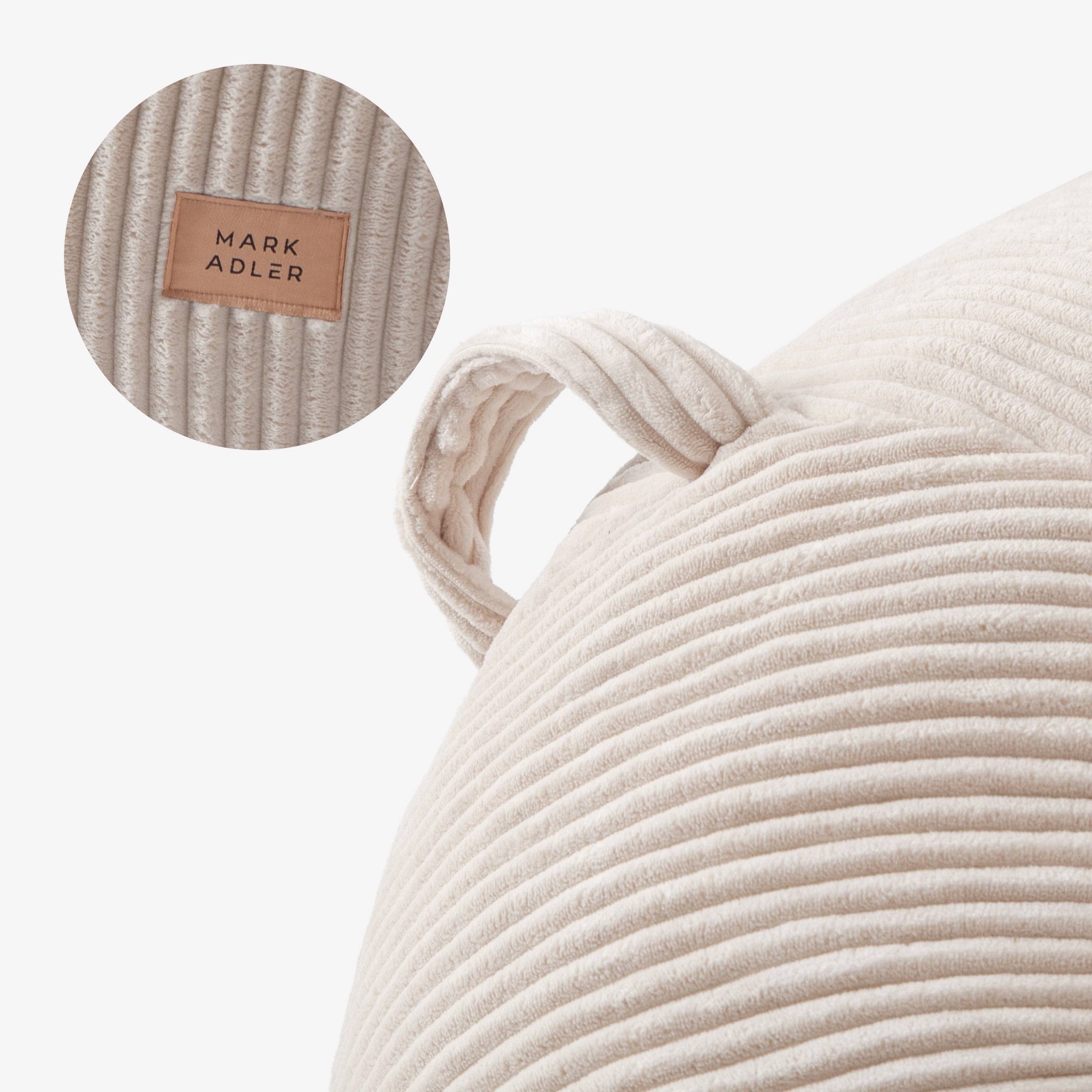 Sztrukcové sedací křeslo s podnožkou Mark Adler Comfy 3.0 Beige