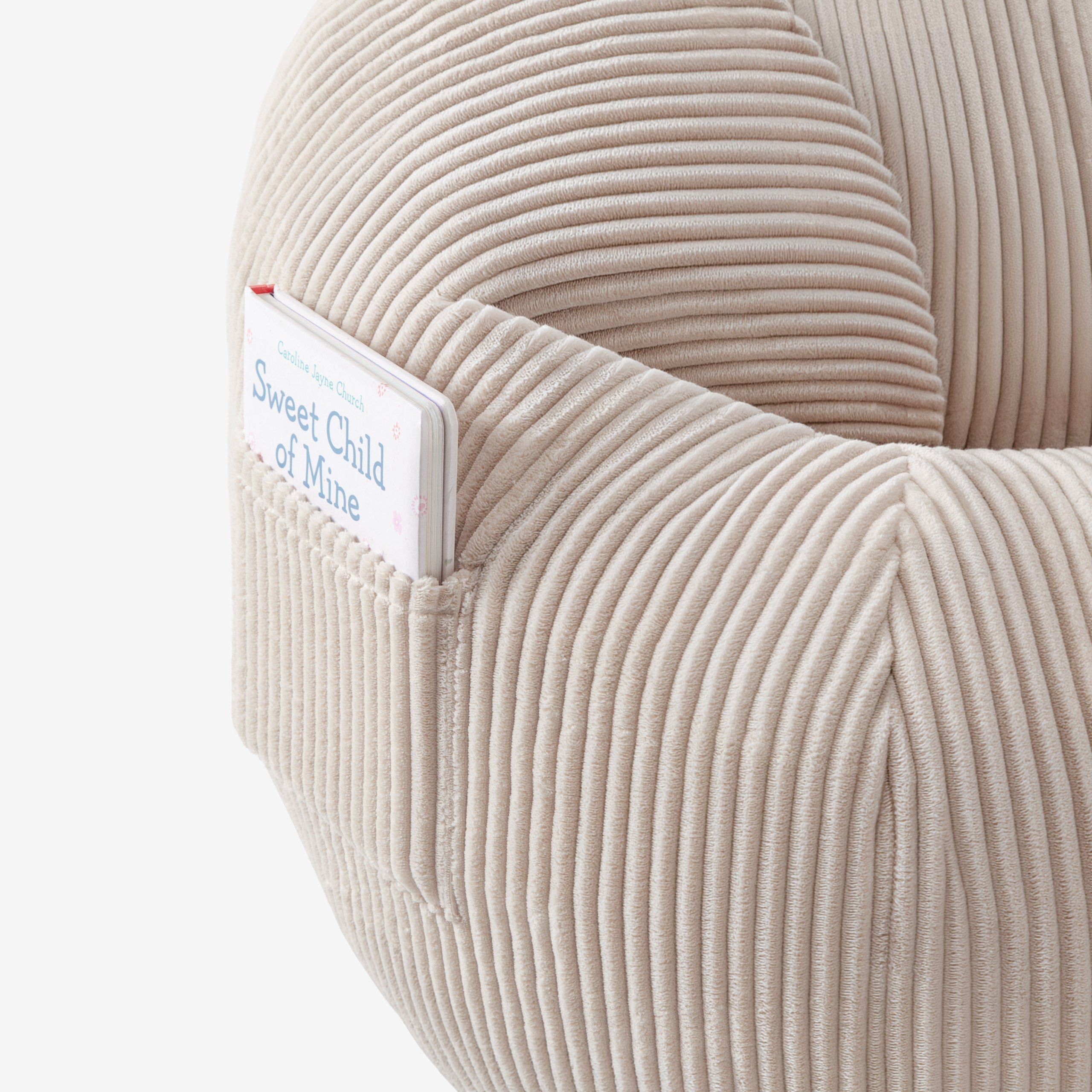 Sztrukcové sedací křeslo s podnožkou Mark Adler Comfy 3.0 Beige