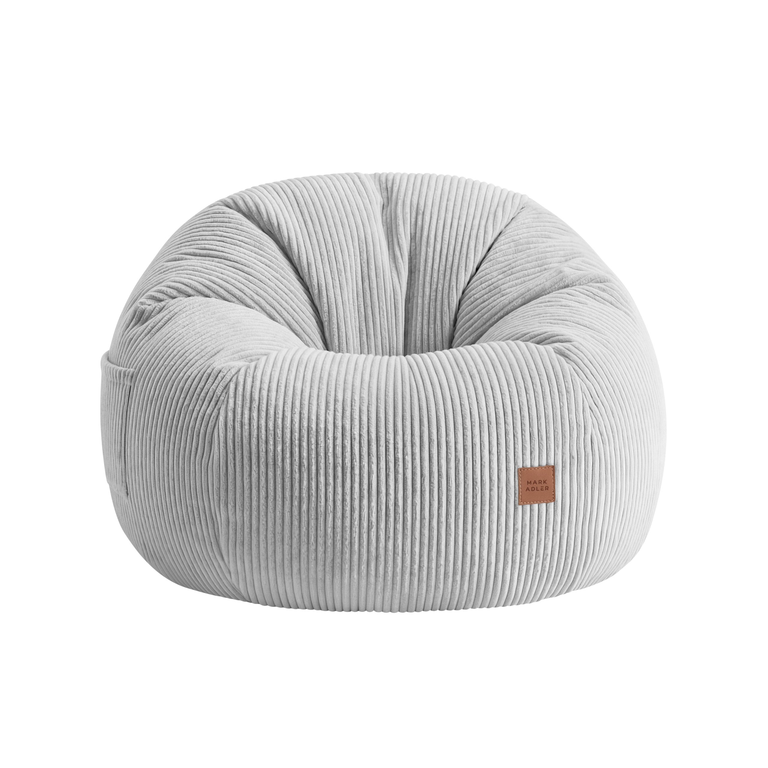 Křeslo puf manšestrový s podnožkou Mark Adler Comfy 3.0 Grey