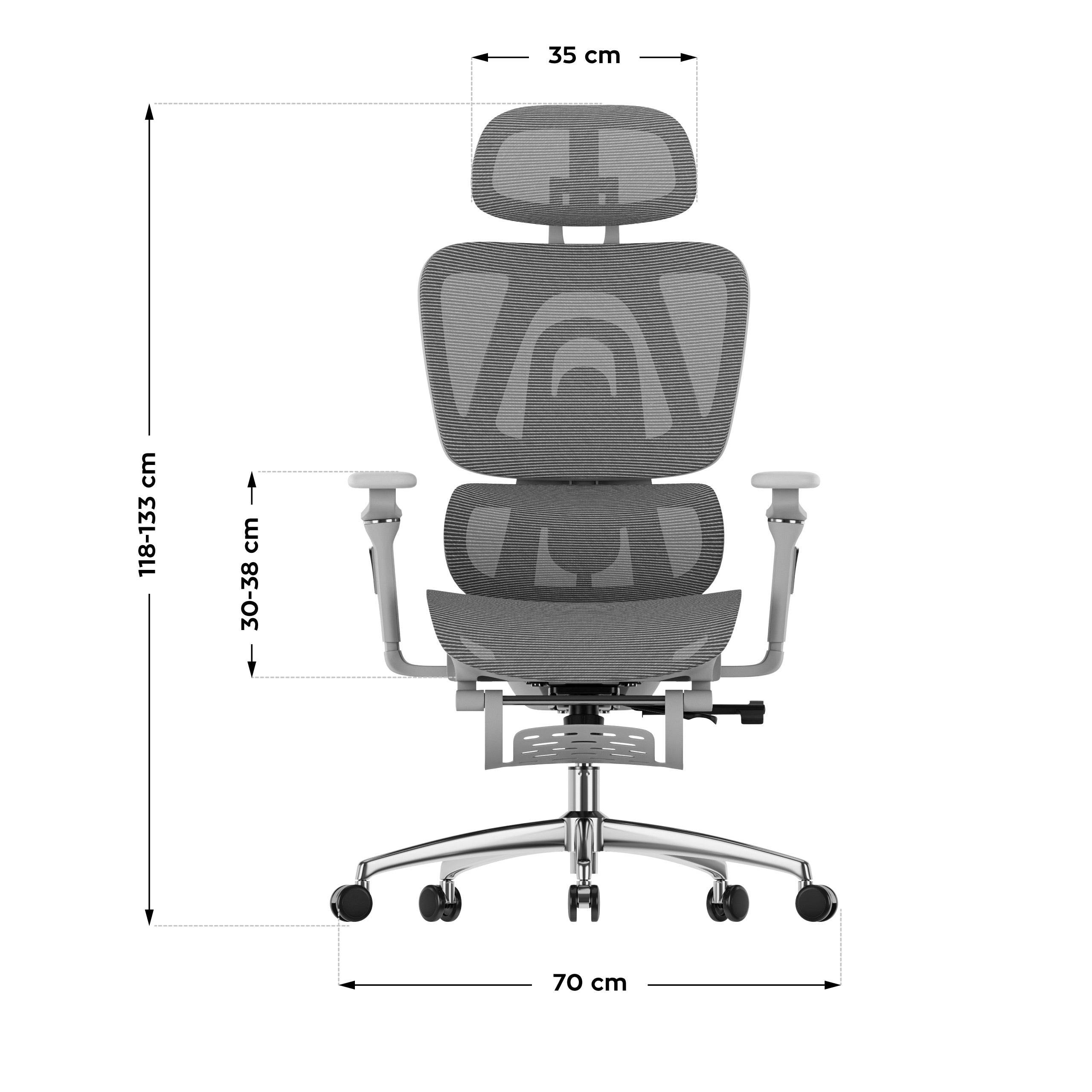 Ergonomická židle Mark Adler Expert 7.9 šedá 