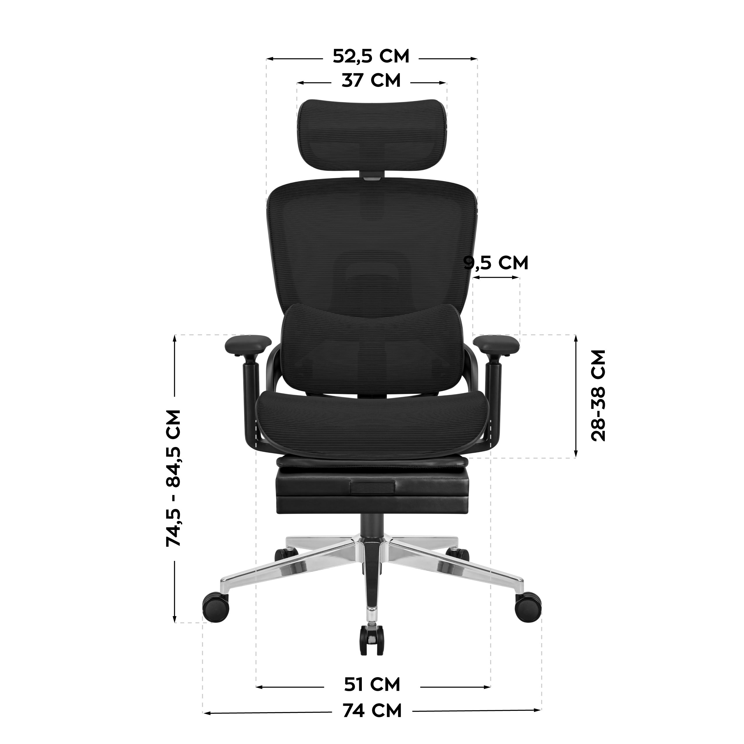 Ergonomické křeslo s opěrkou nohou Mark Adler Expert 9.3 Black