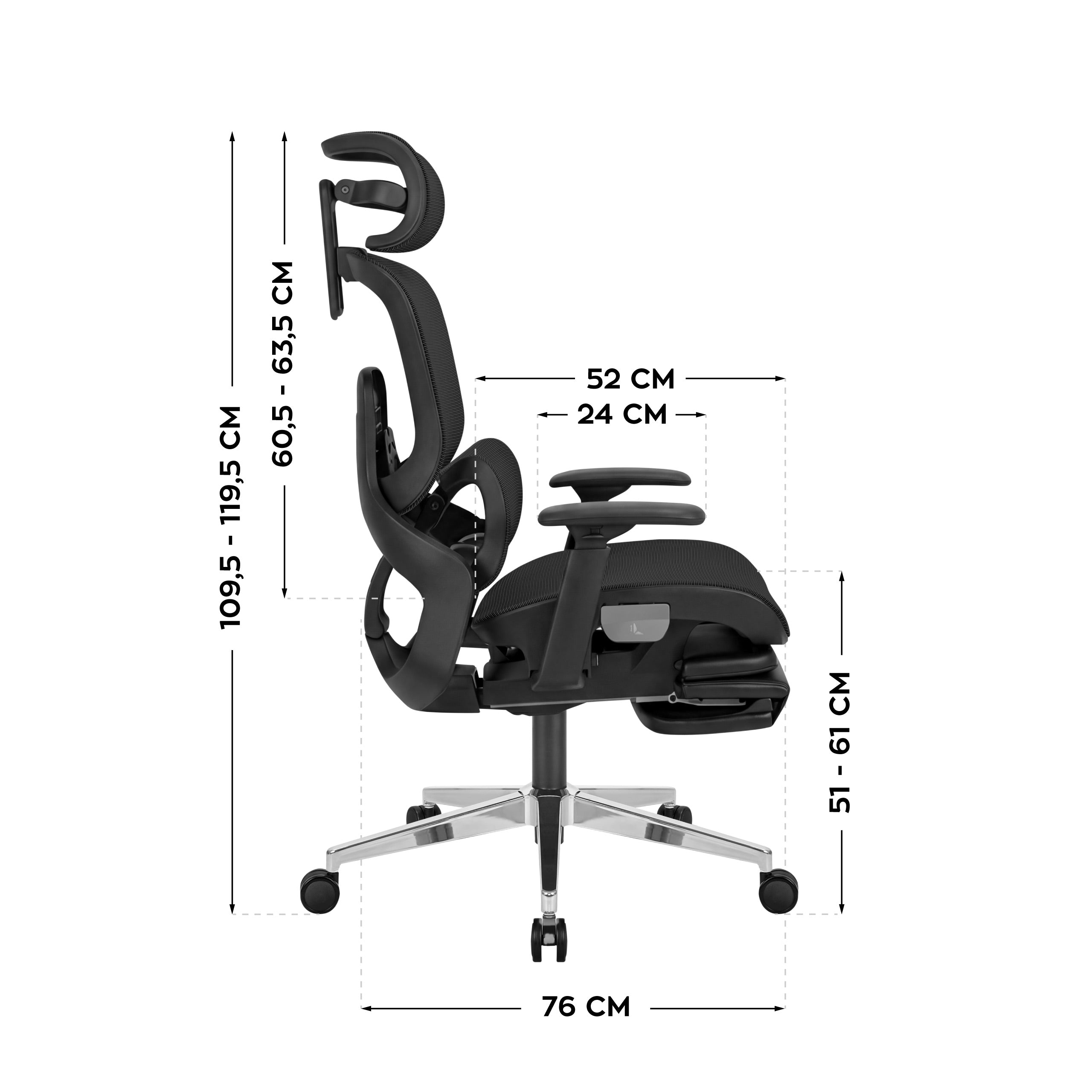 Ergonomické křeslo s opěrkou nohou Mark Adler Expert 9.3 Black