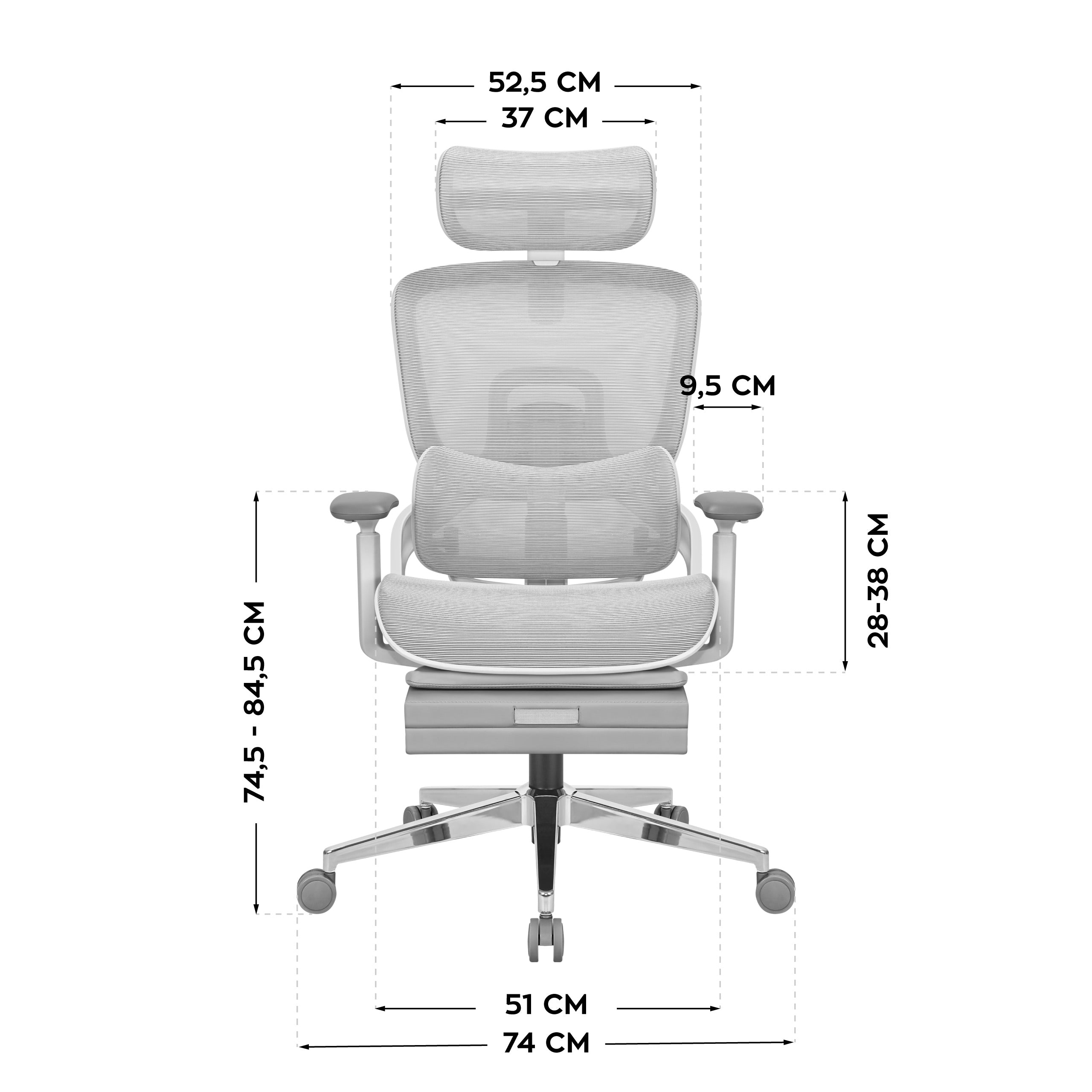 Ergonomická židle Mark Adler Expert 9.3 šedá 