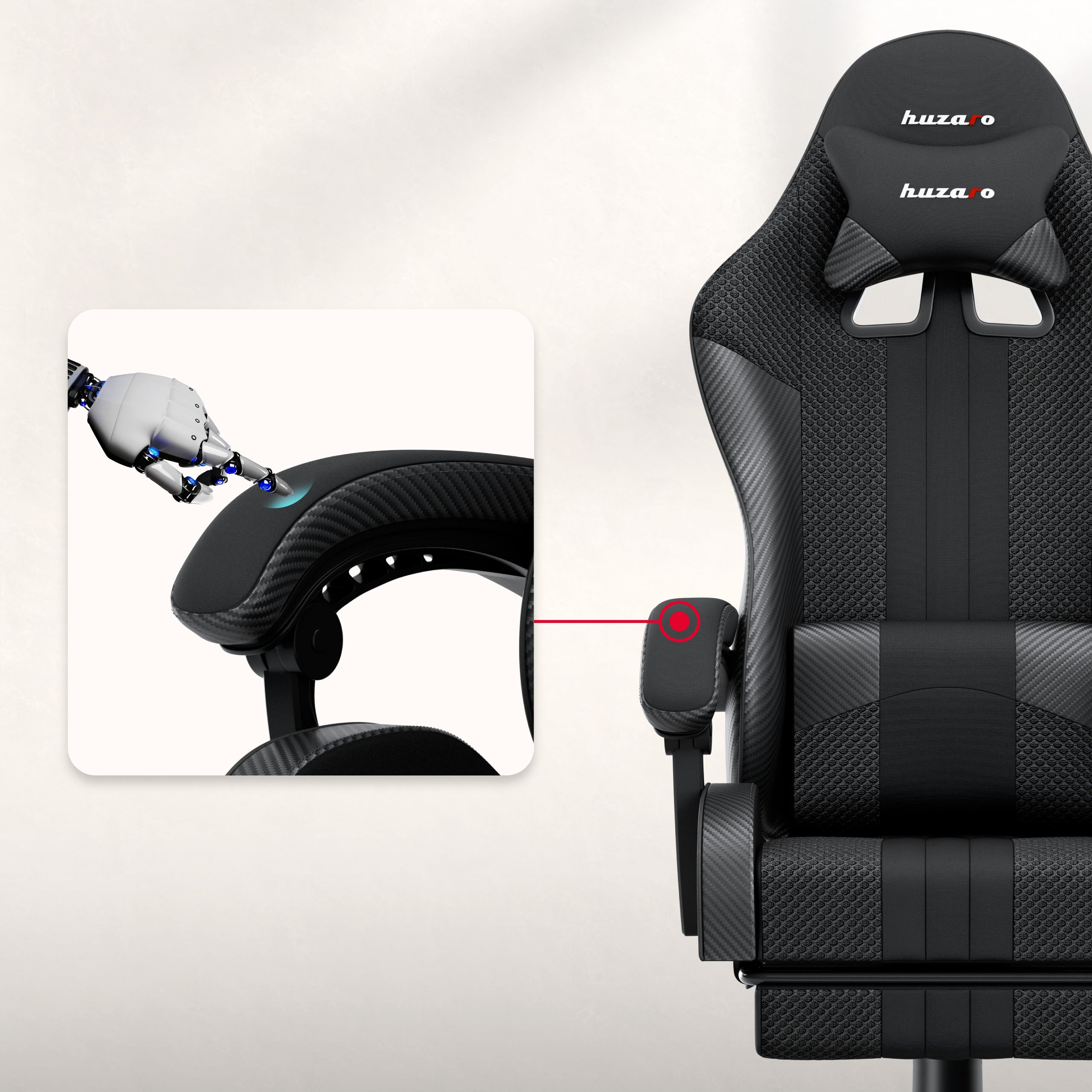 Herní židle HUZARO Force 4.7 Carbon Mesh 