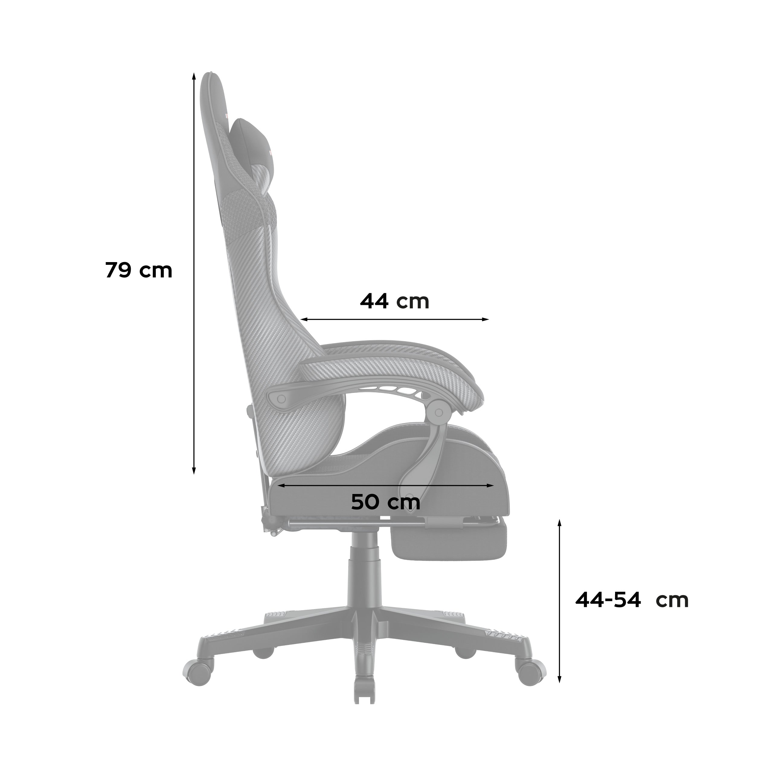 Herní židle HUZARO Force 4.7 Carbon Mesh 