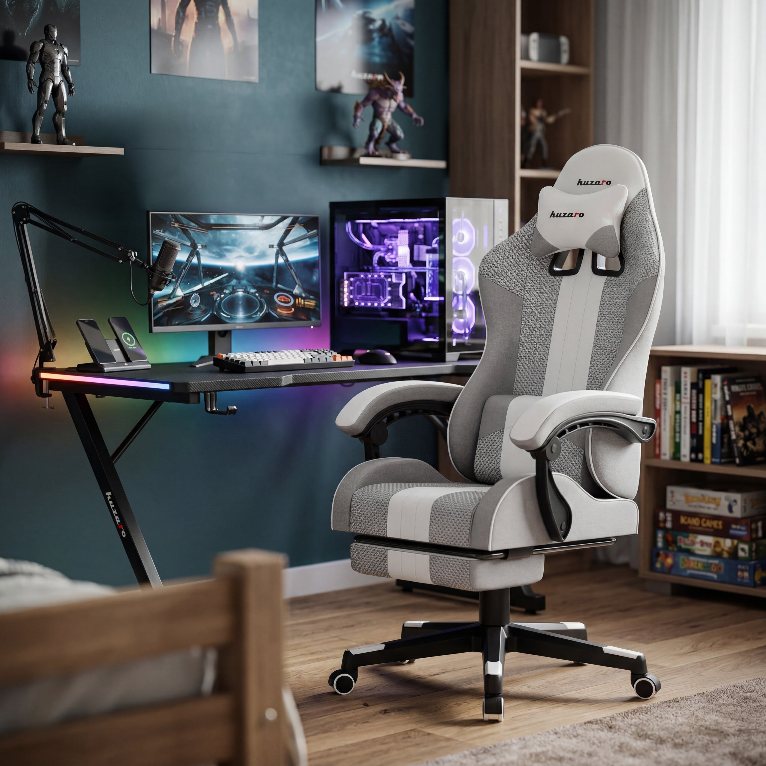 Herní židle HUZARO Force 4.7 White Mesh 
