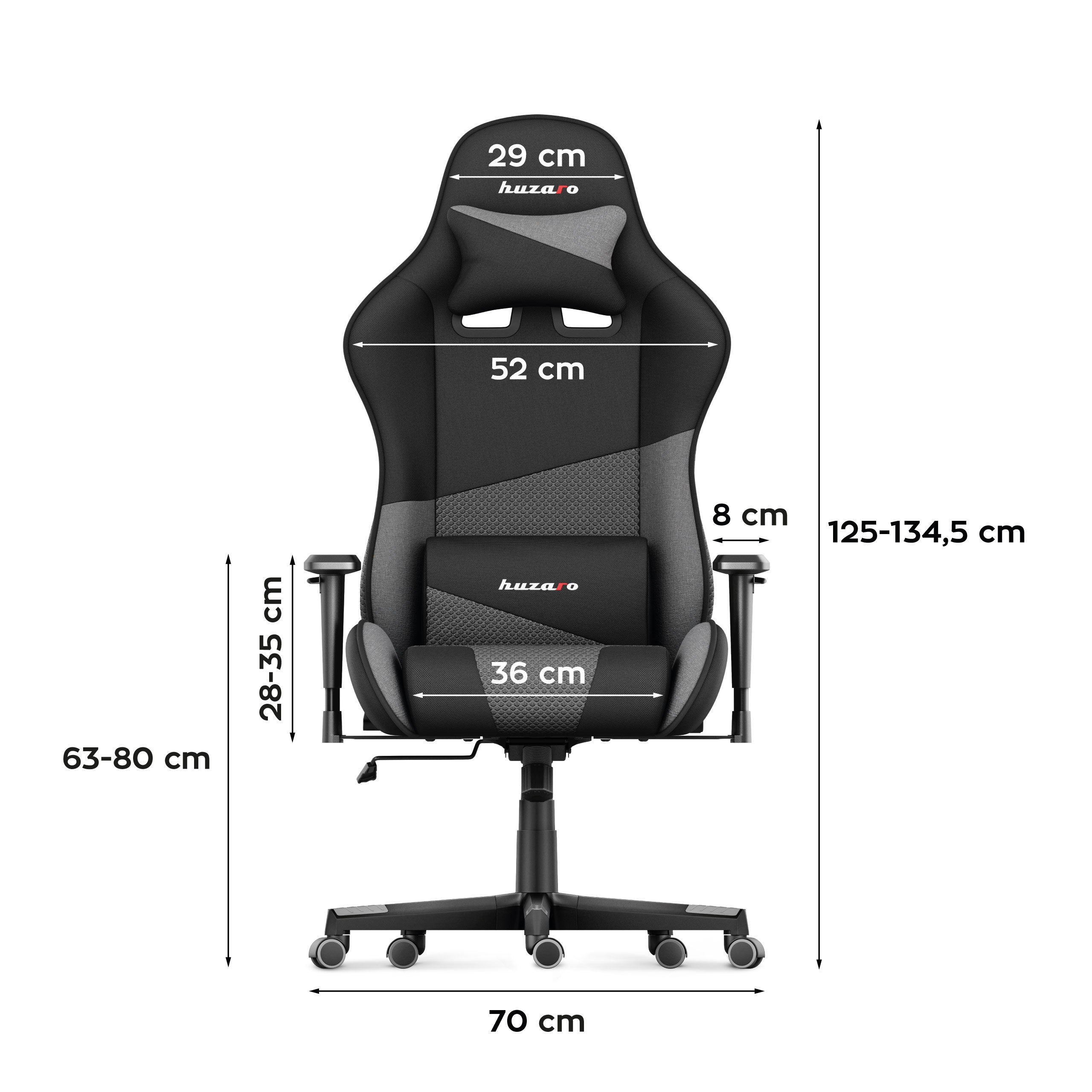 Herní židle HUZARO FORCE 6.2 šedá síťovina 