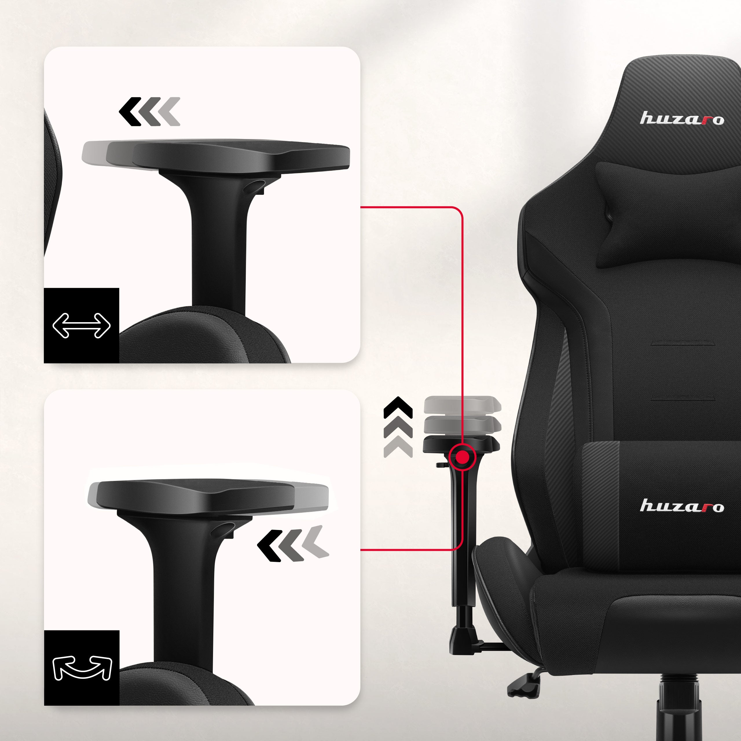 Herní židle HUZARO FORCE 7.6 černá 