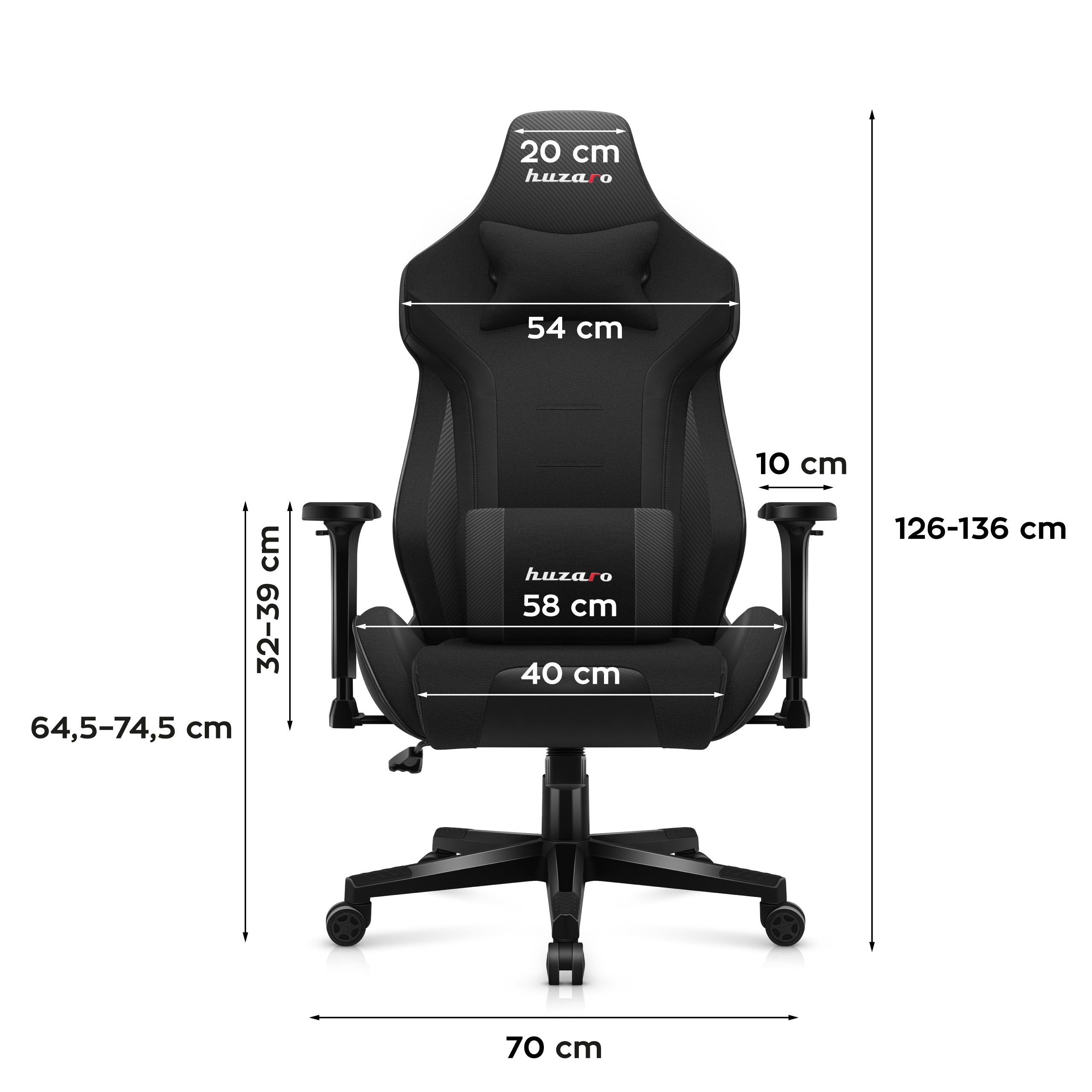 Herní židle HUZARO FORCE 7.6 černá 