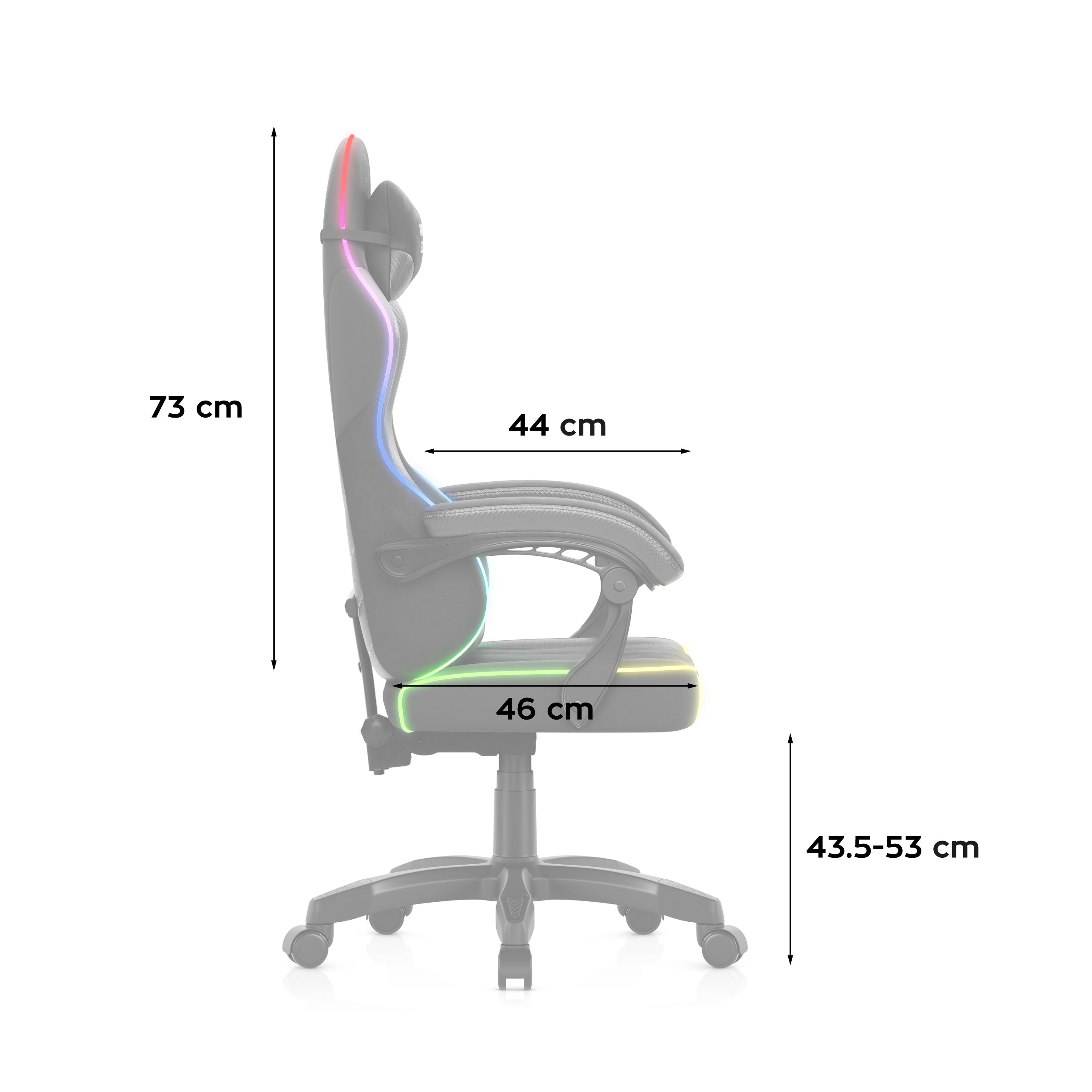 Herní židle Huzaro Force 2.7 RGB Black samet 