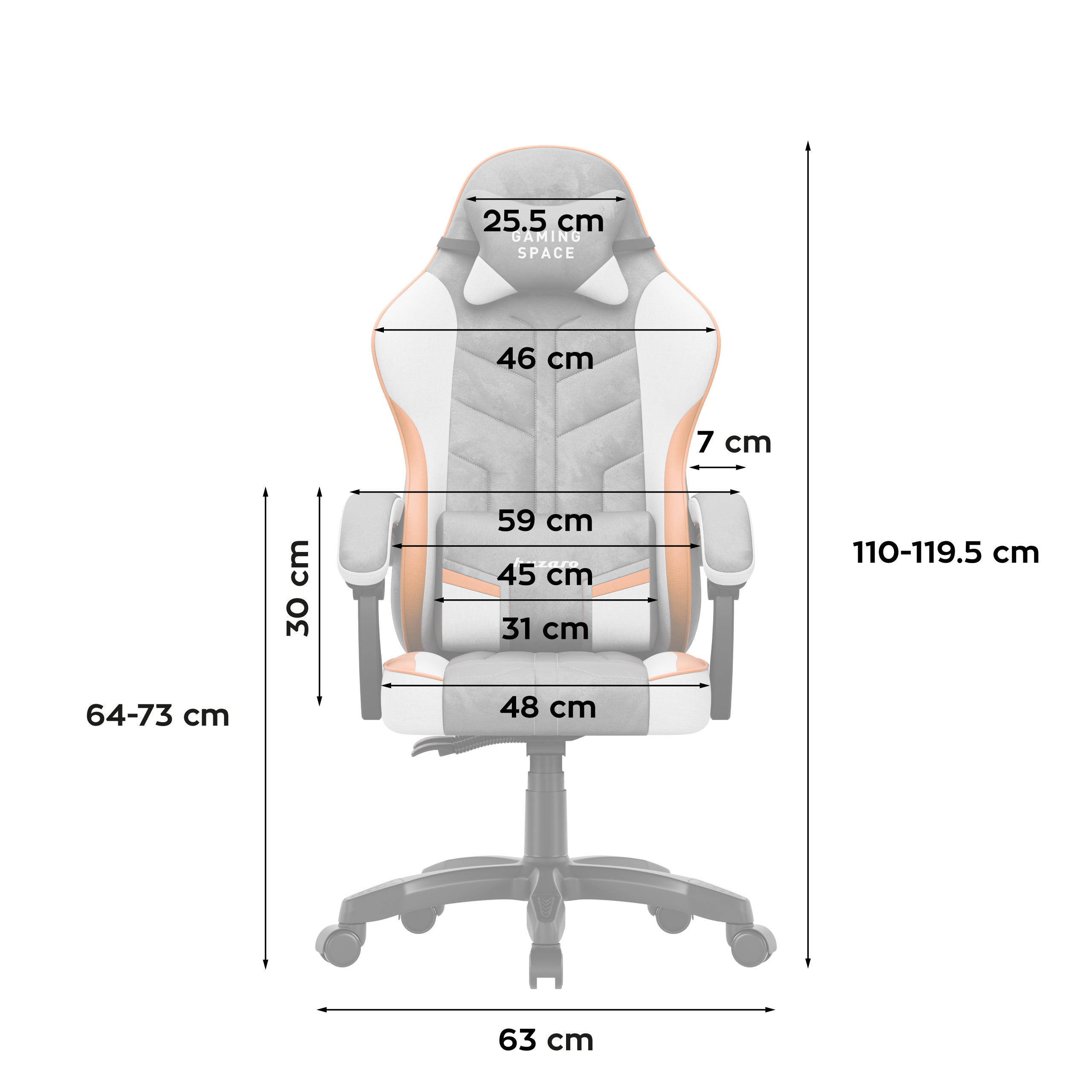 Herní židle Huzaro Force 2.7 šedého sametu