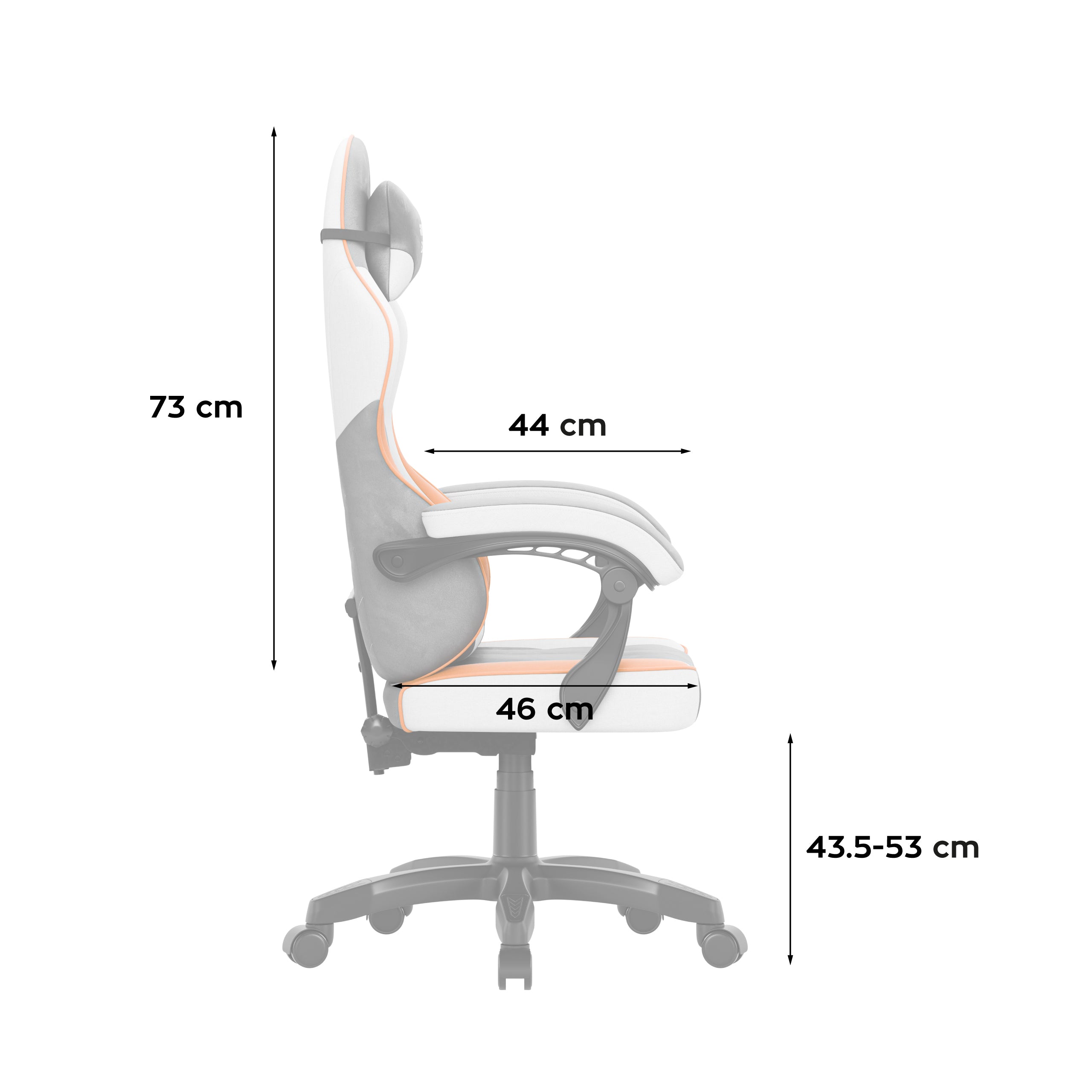 Herní židle Huzaro Force 2.7 šedého sametu