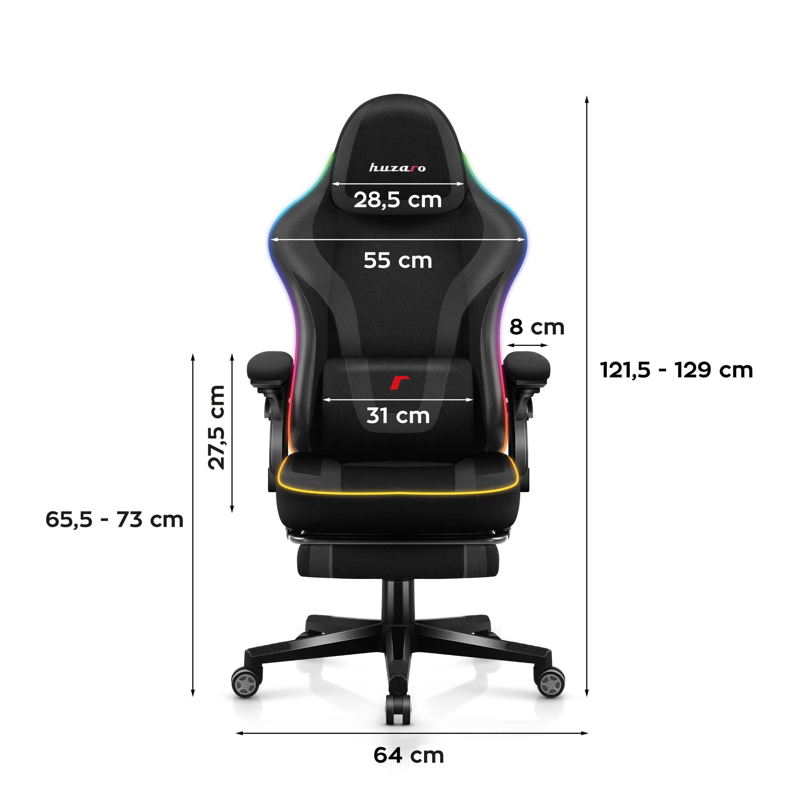 Herní židle Huzaro Force 4.6 Black RGB 