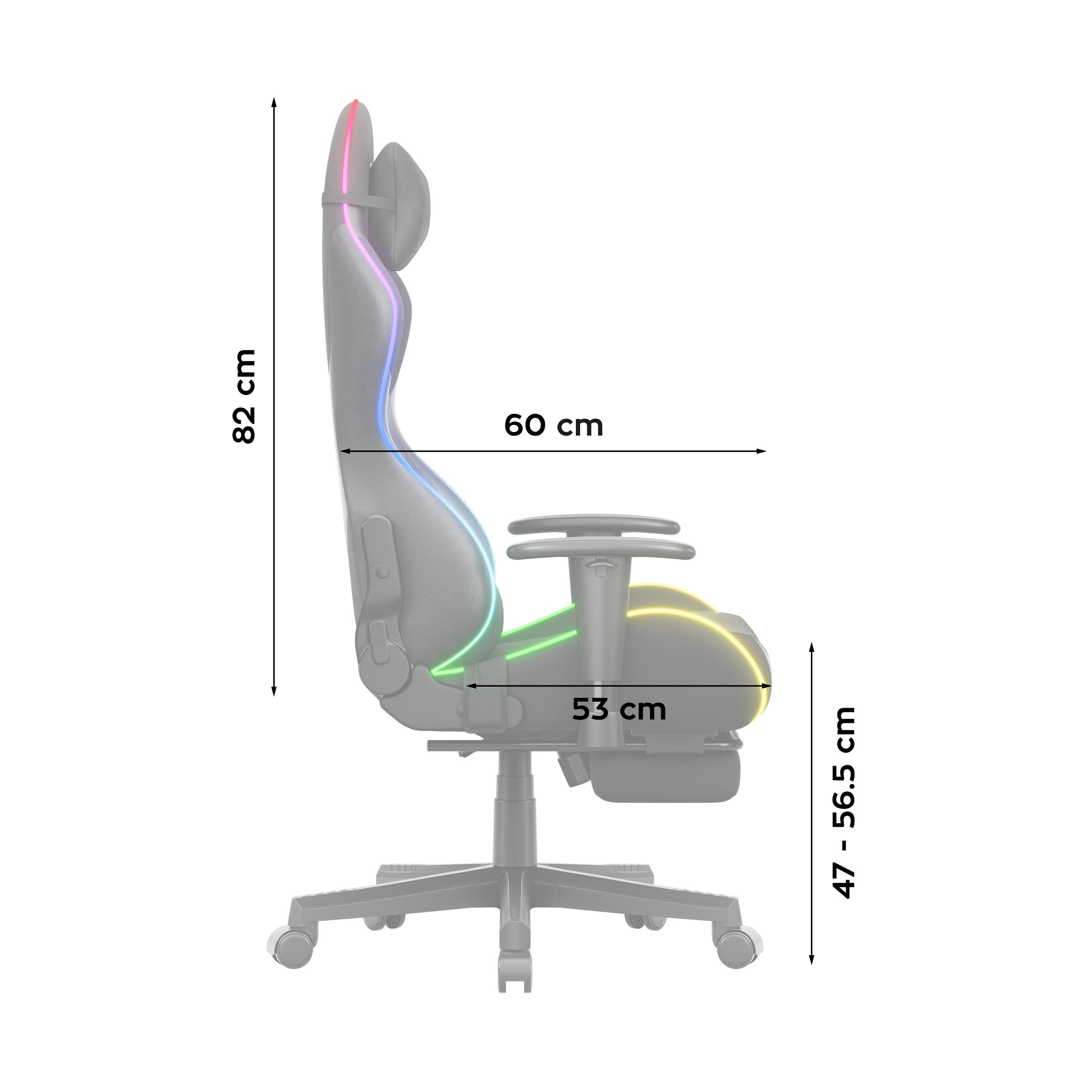 Herní židle Huzaro Force 5.7 Black RGB LED