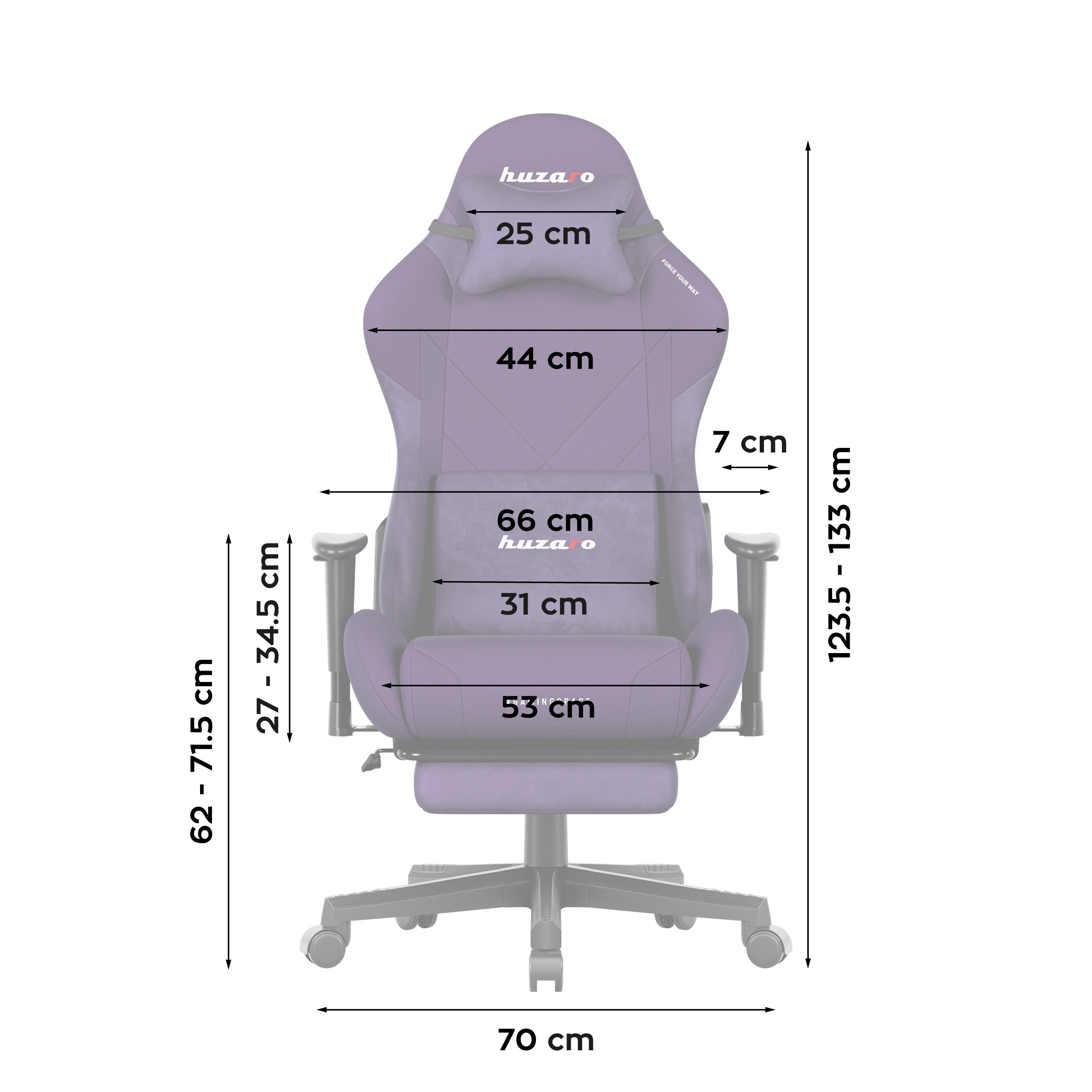 Herní židle Huzaro Force 5.7 Fialová