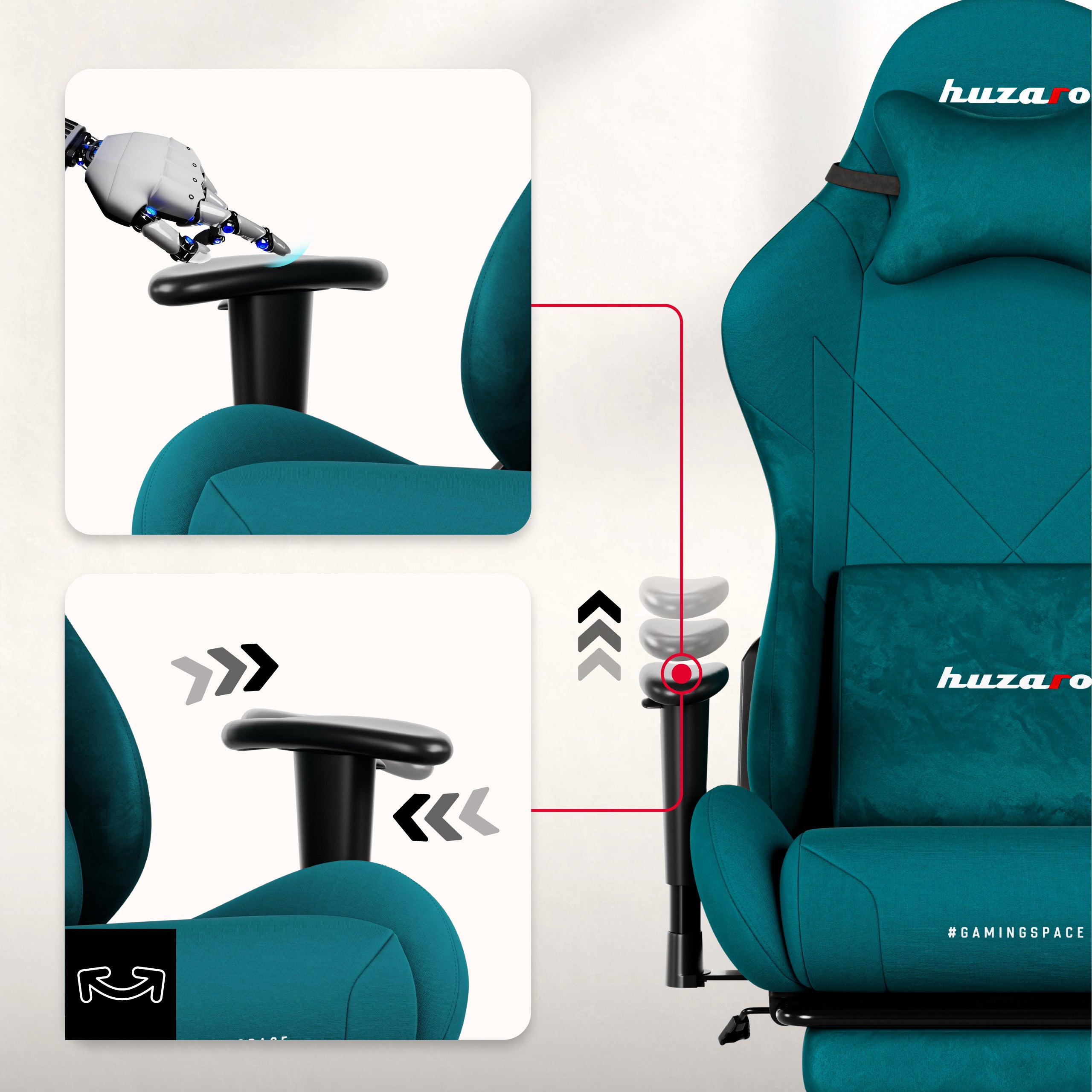 Herní židle Huzaro Force 5.7 Teal