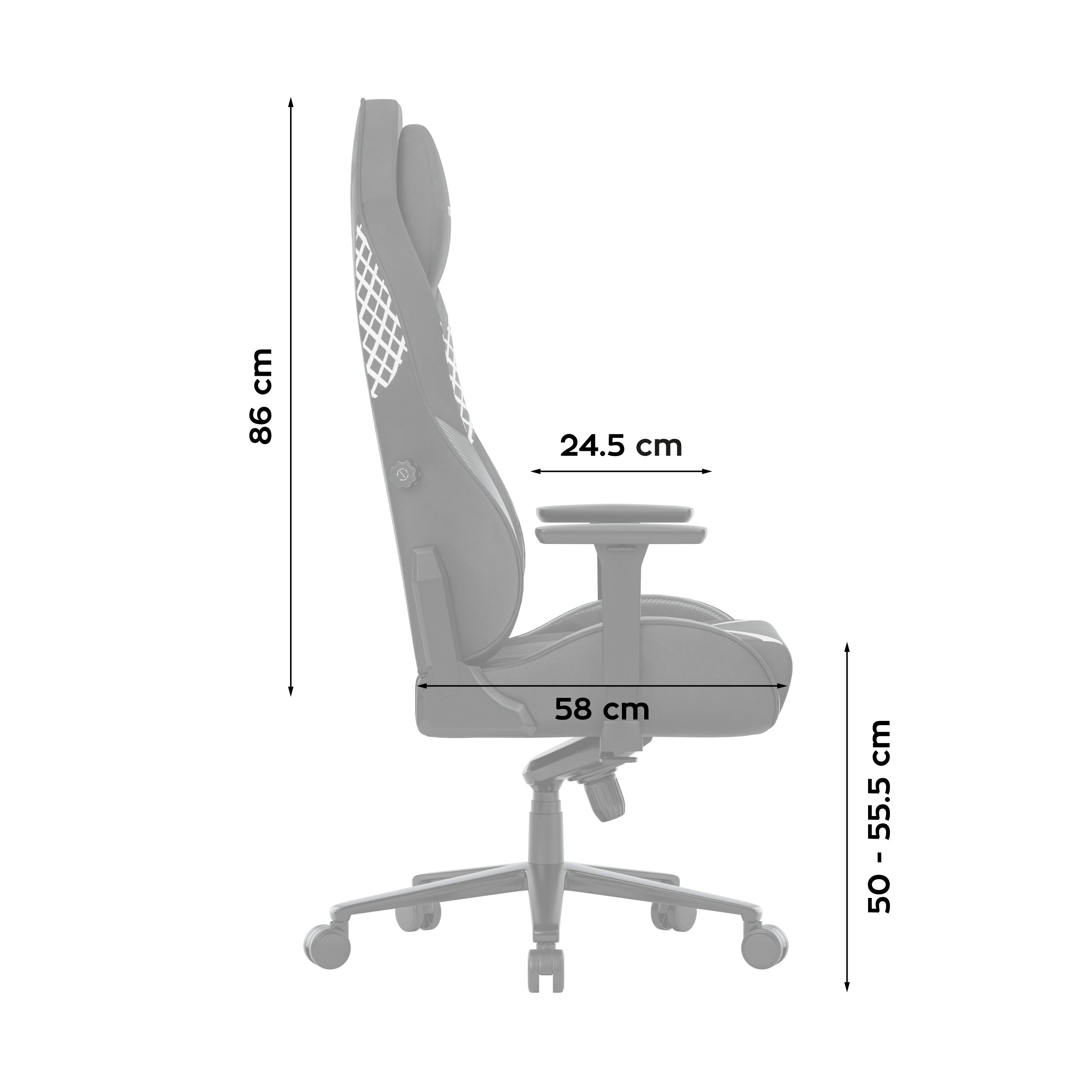 Gamingové křeslo z semiše Huzaro Force 8.3 Carbon Black