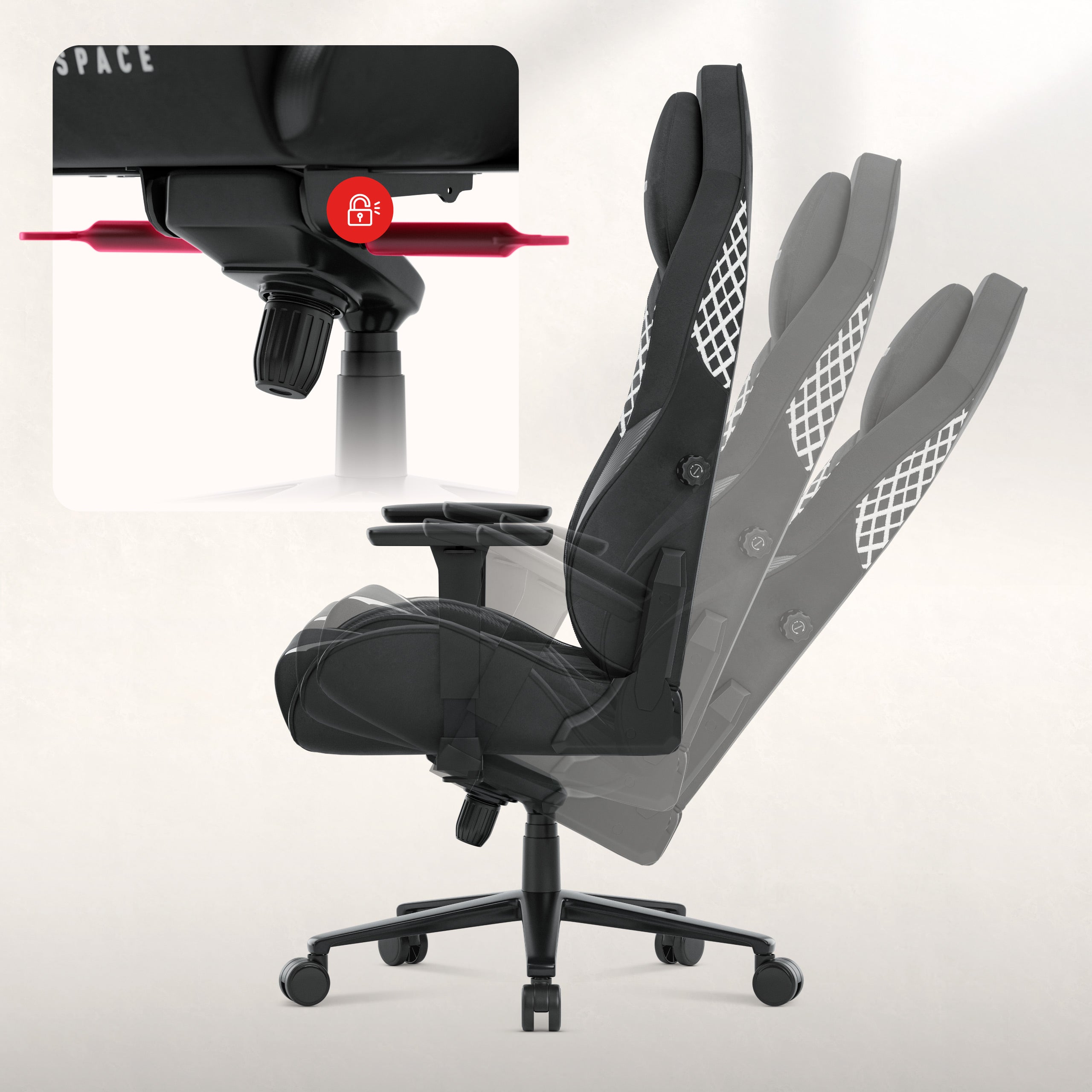 Gamingové křeslo z semiše Huzaro Force 8.3 Carbon Black