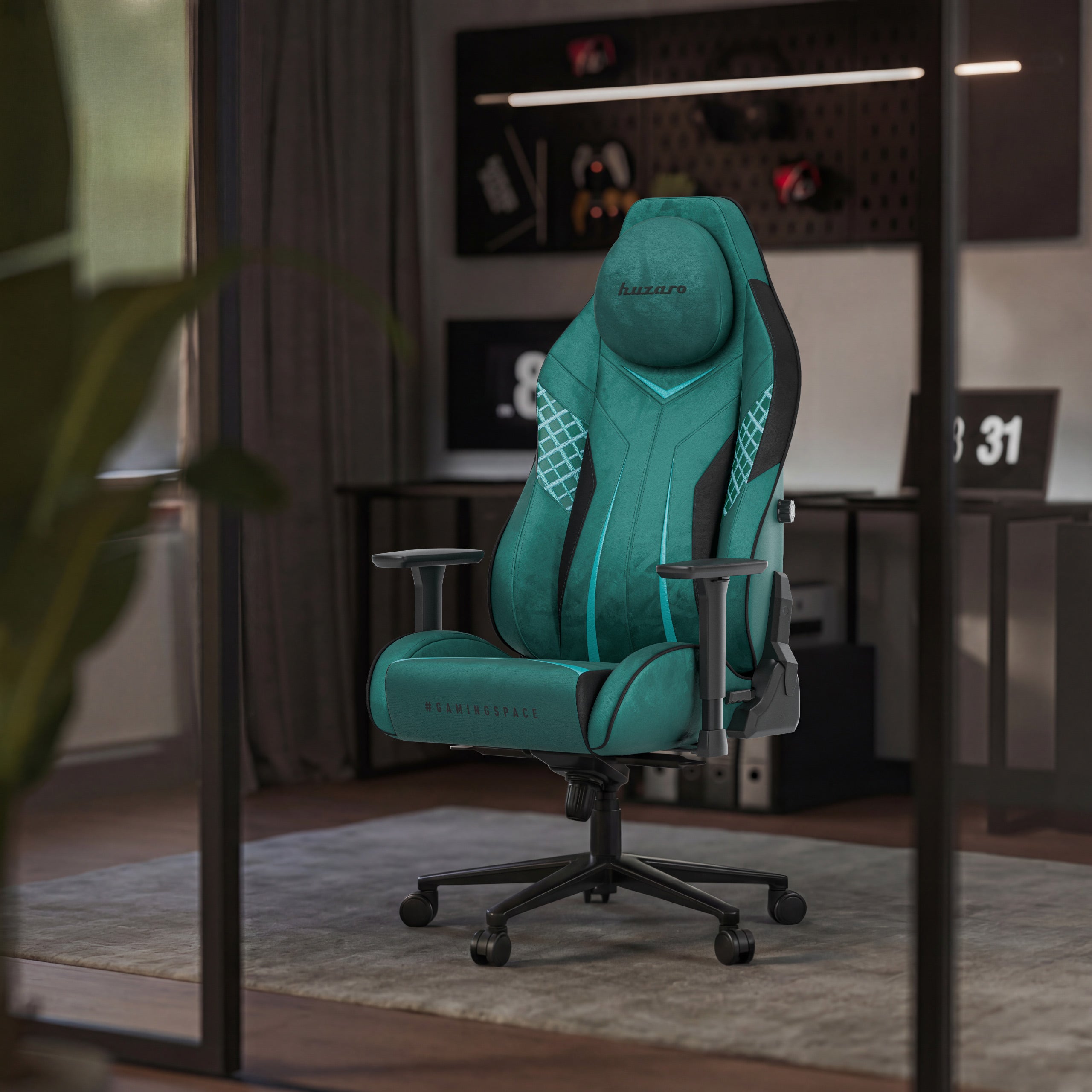 Gamingové křeslo z semiše Huzaro Force 8.3 Green