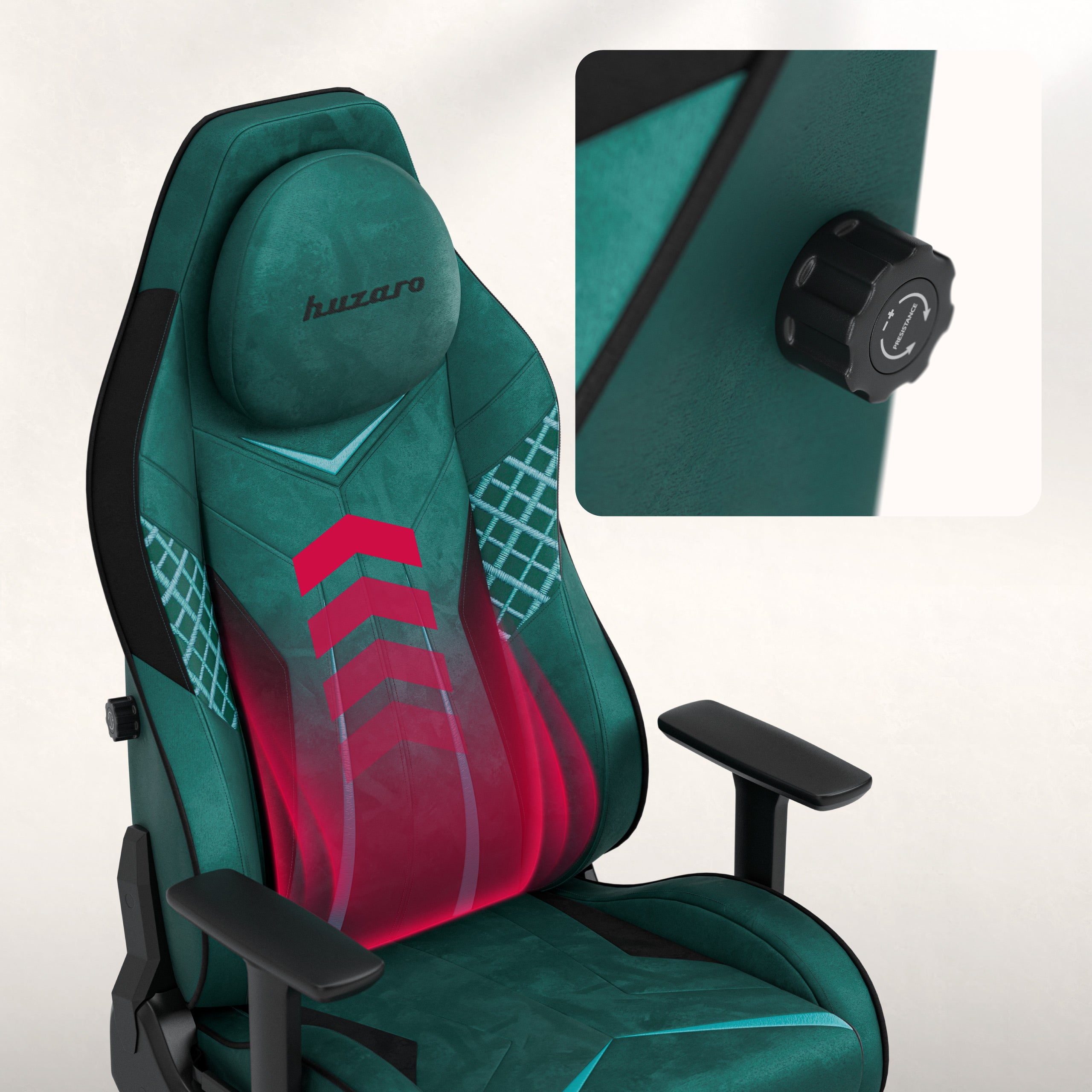 Gamingové křeslo z semiše Huzaro Force 8.3 Green