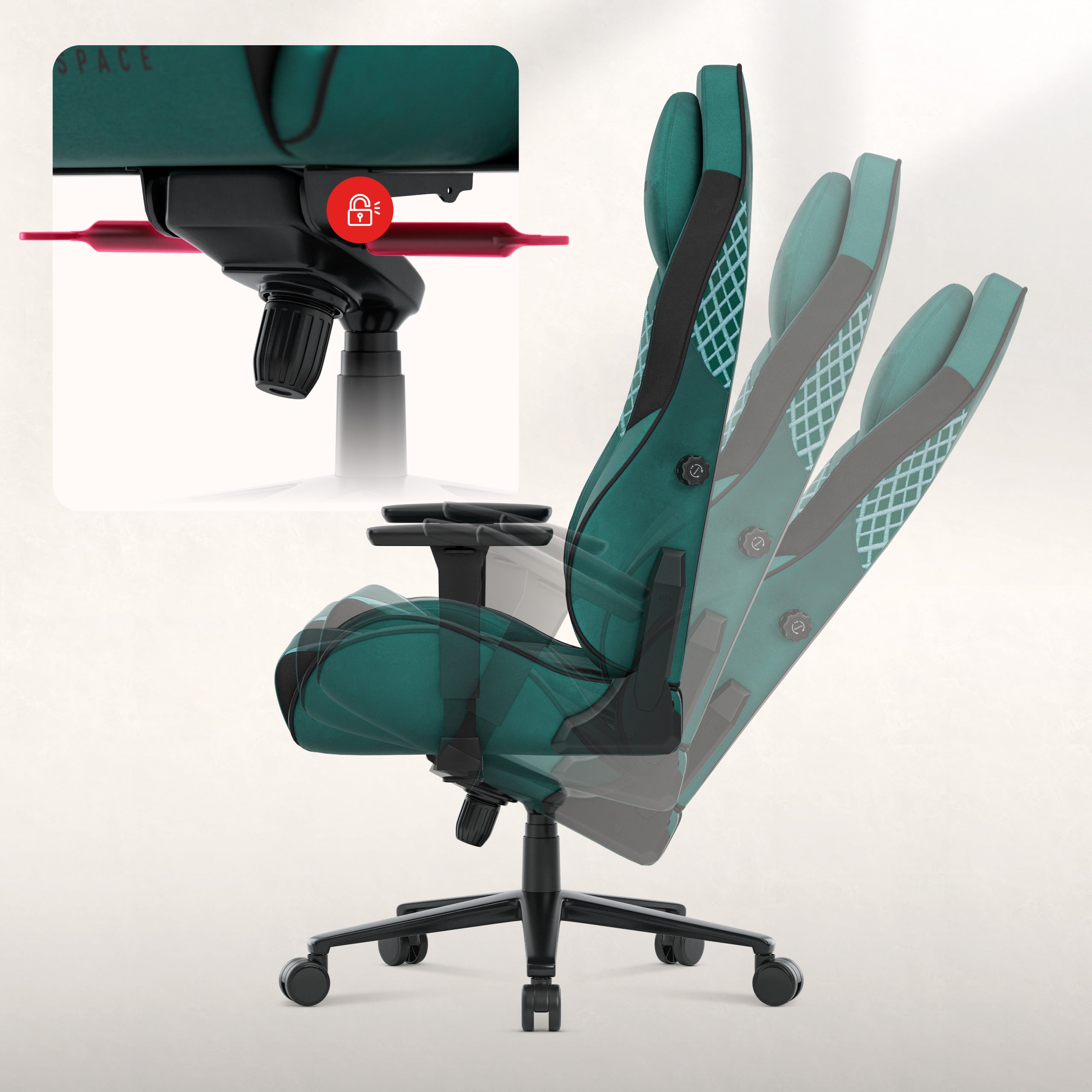 Gamingové křeslo z semiše Huzaro Force 8.3 Green