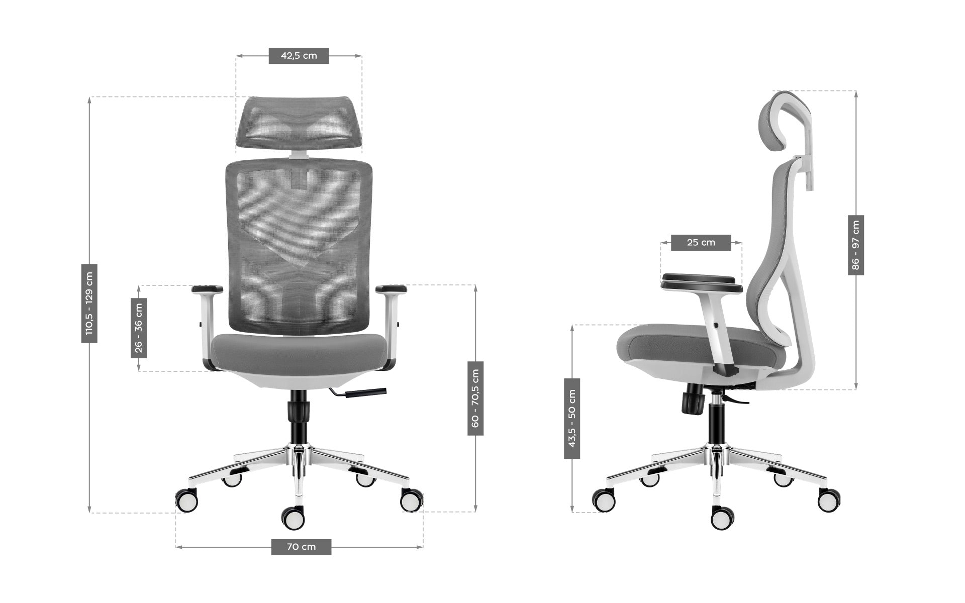 Ergonomická židle Mark Adler Manager 3.3 White 