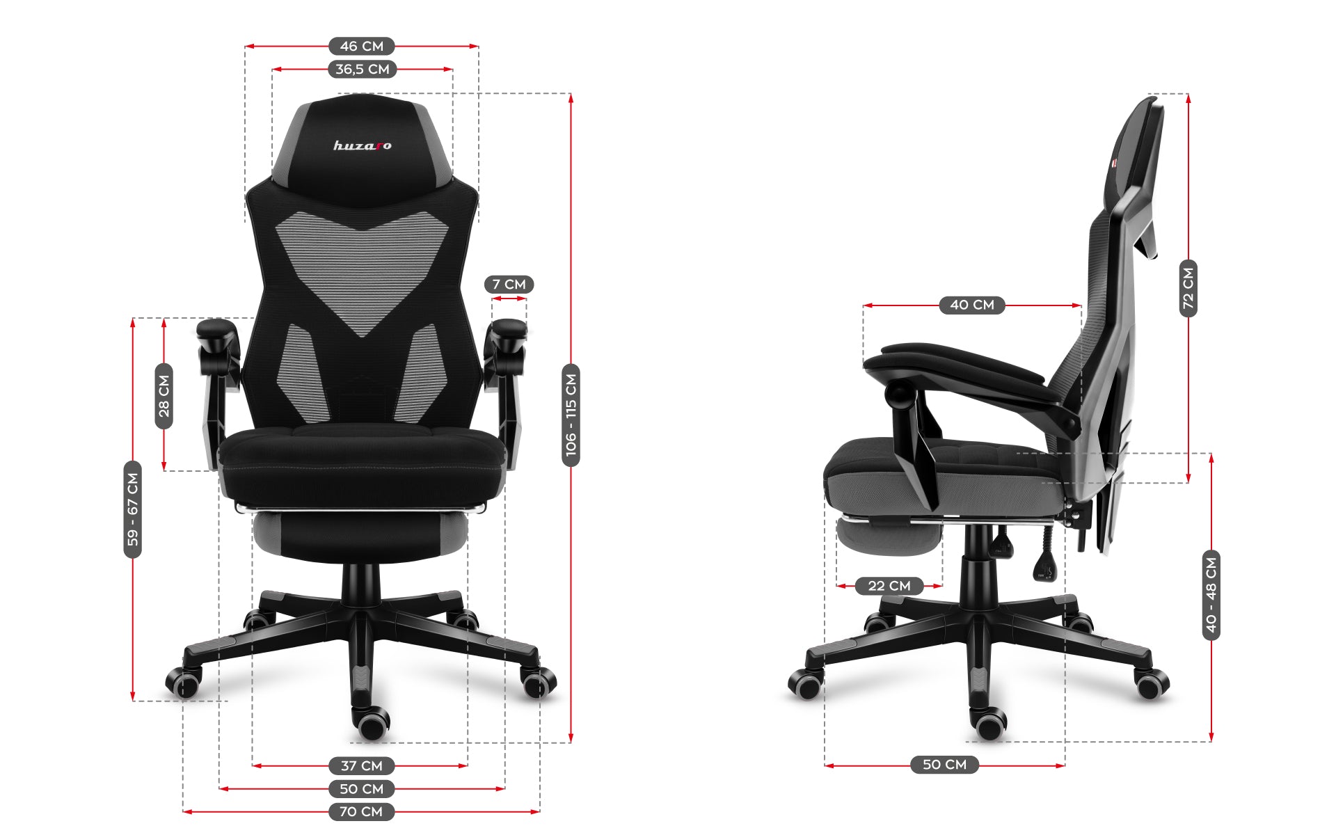 Herní židle HUZARO COMBAT 3.0 Carbon 