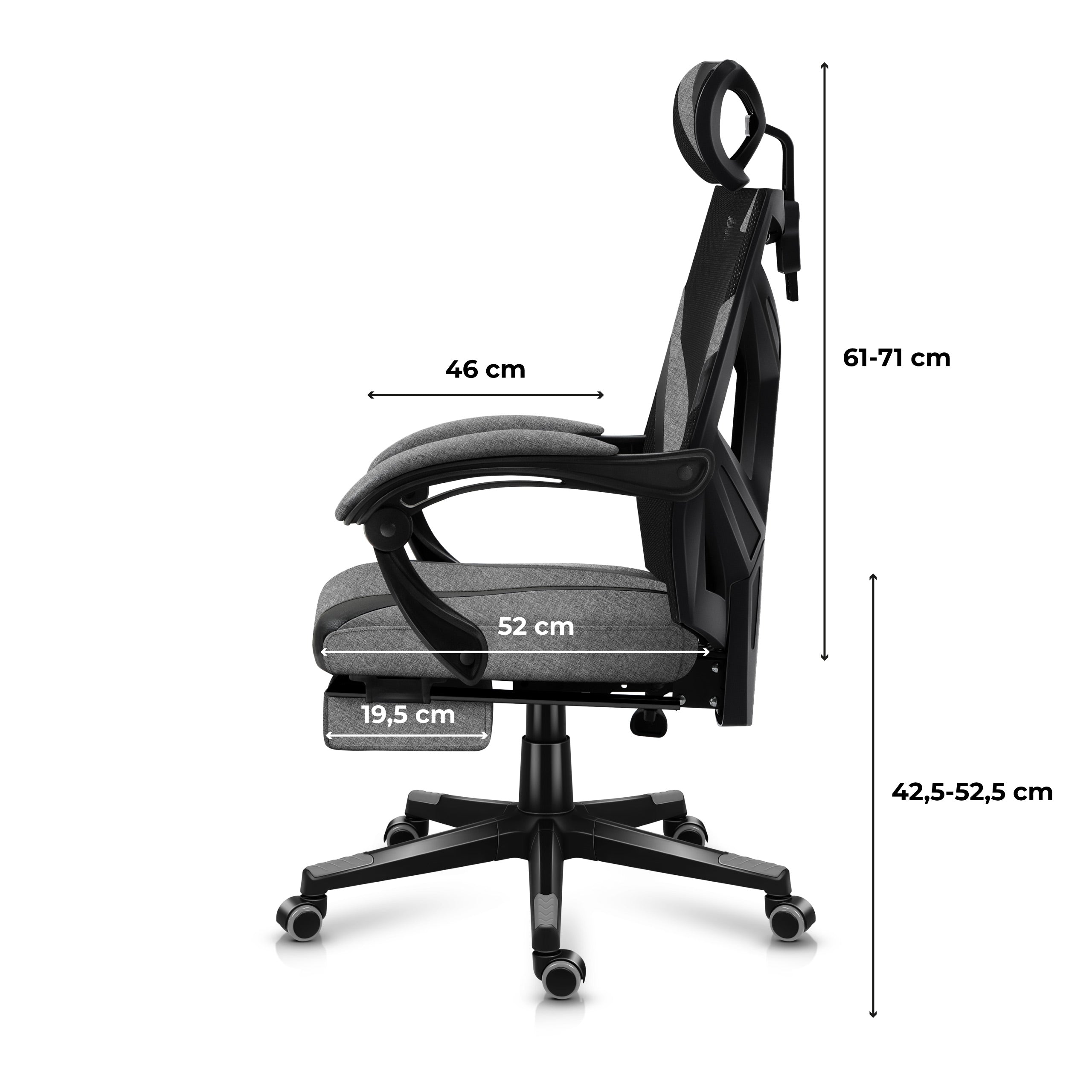 Herní židle Huzaro Combat 5.0 šedá 