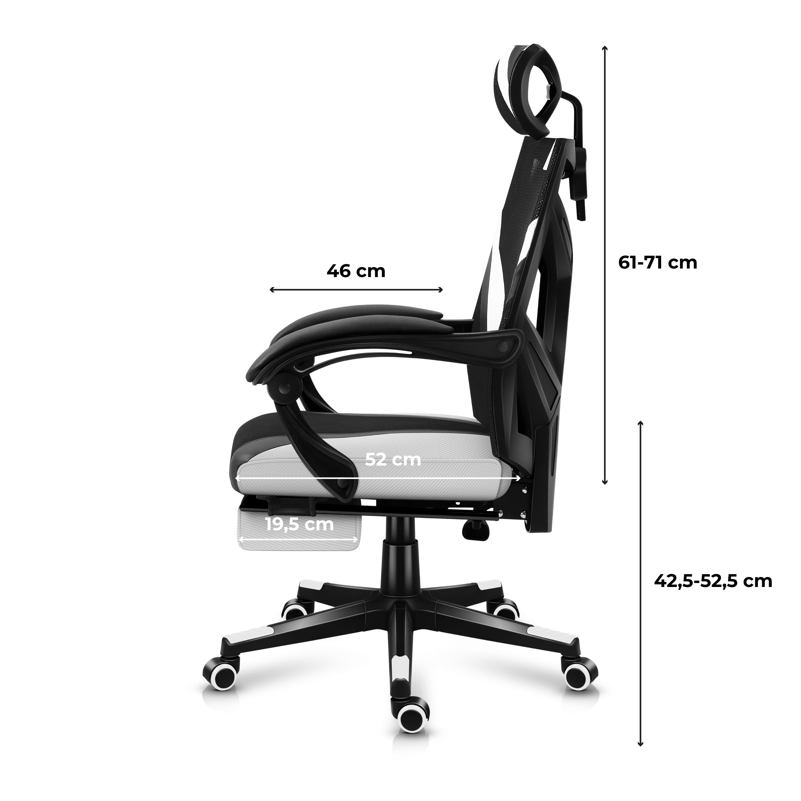 Herní židle Huzaro Combat 5.0 bílá 