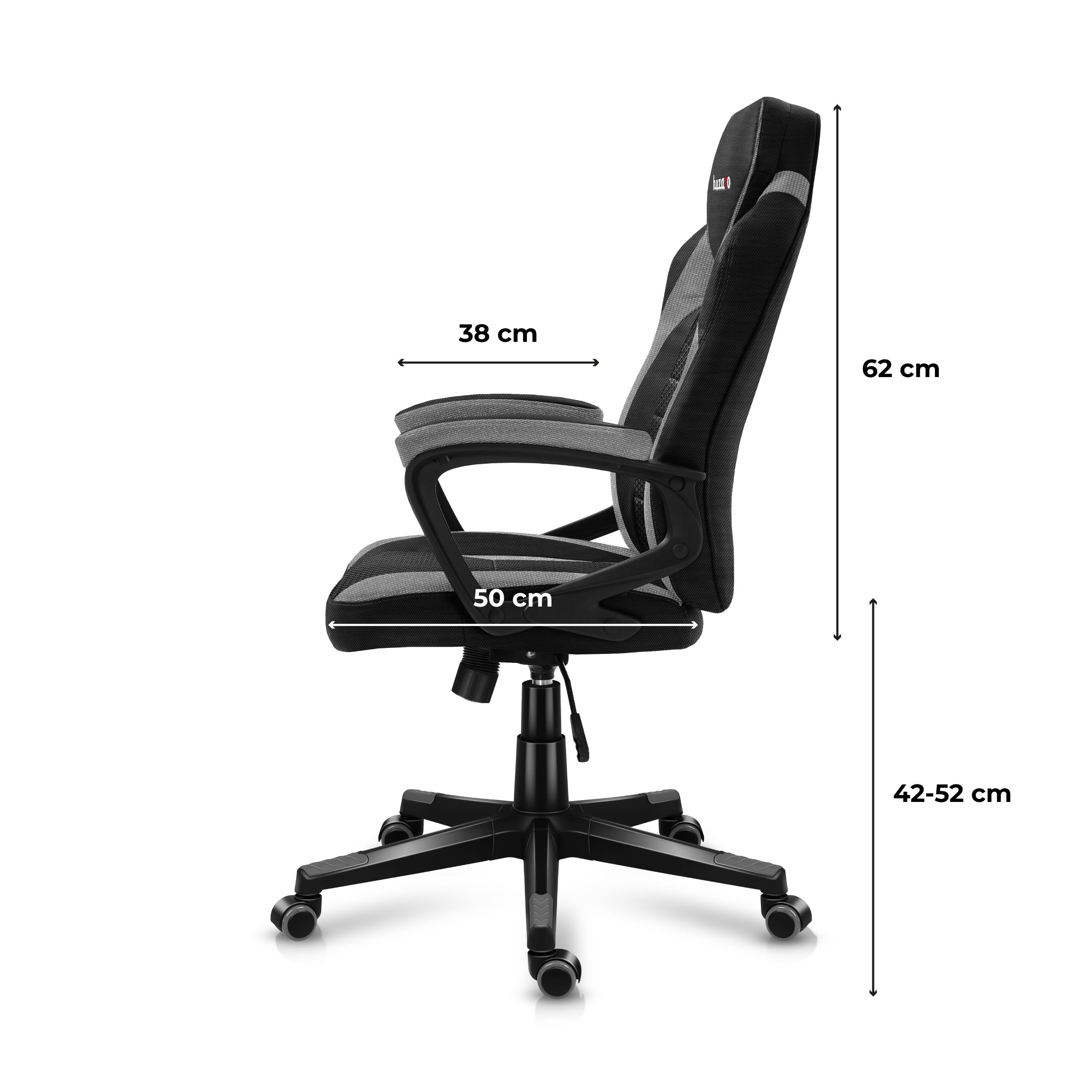 Herní židle Huzaro FORCE 2.5 šedá síťovina 