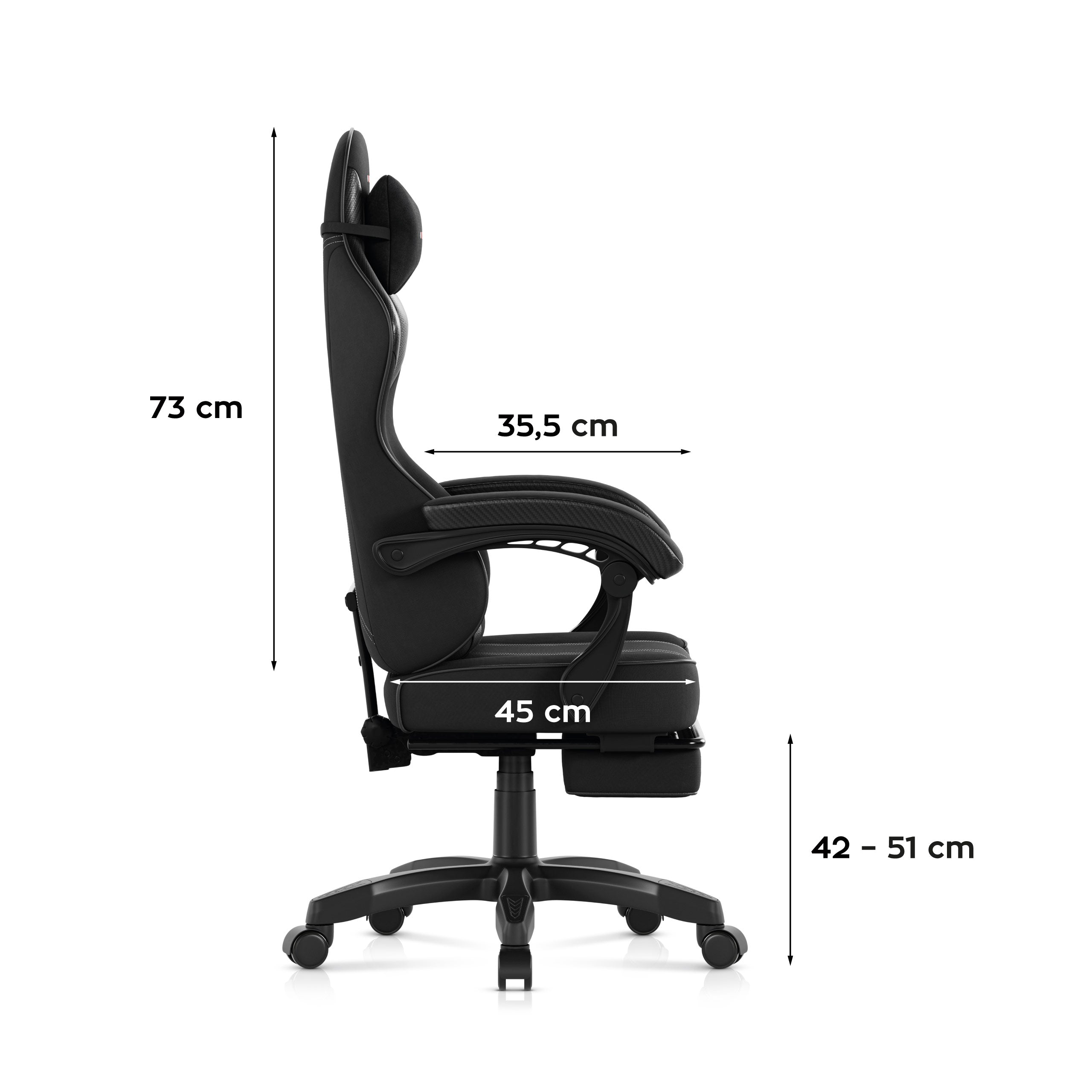 Herní židle Huzaro Force 3.7 Carbon Black 