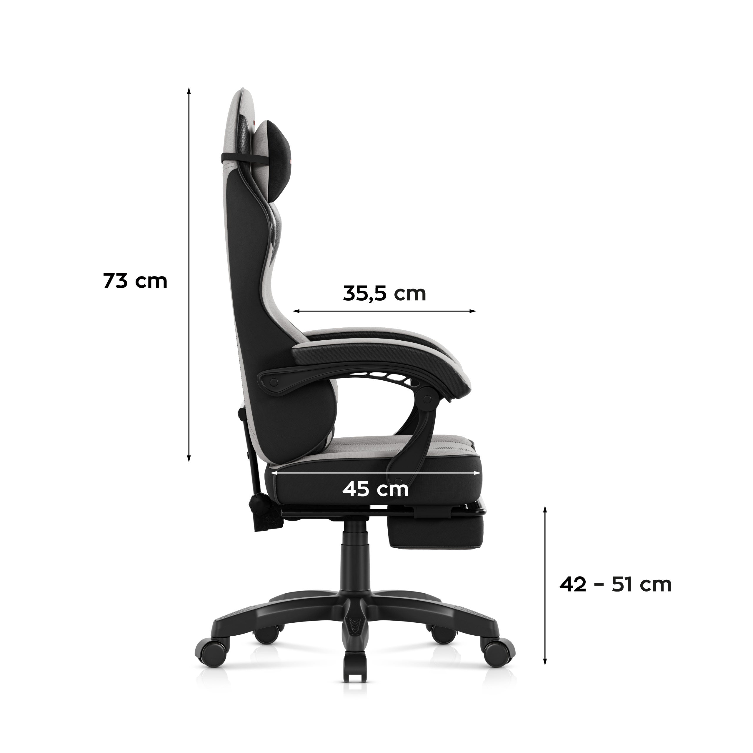 Herní židle Huzaro Force 3.7 šedá 