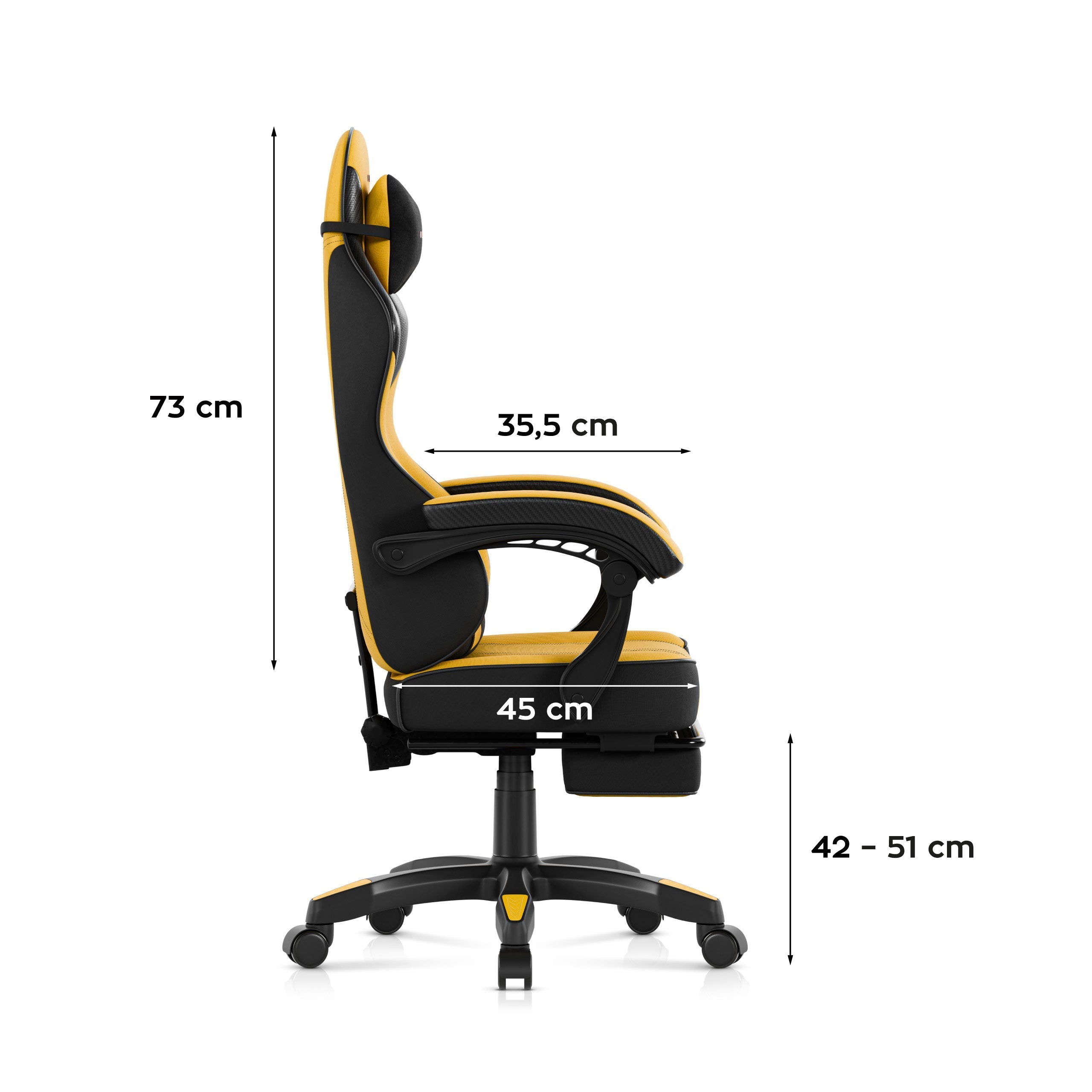 Herní židle Huzaro Force 3.7 žlutá 