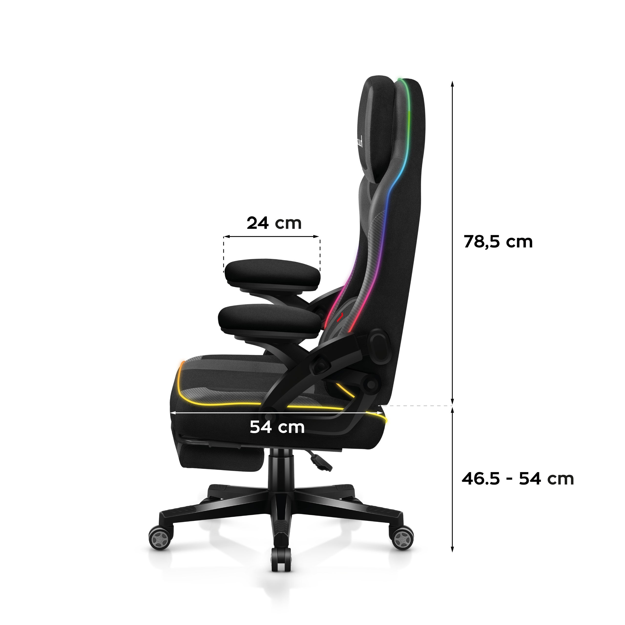 Herní židle Huzaro Force 4.6 Black RGB 