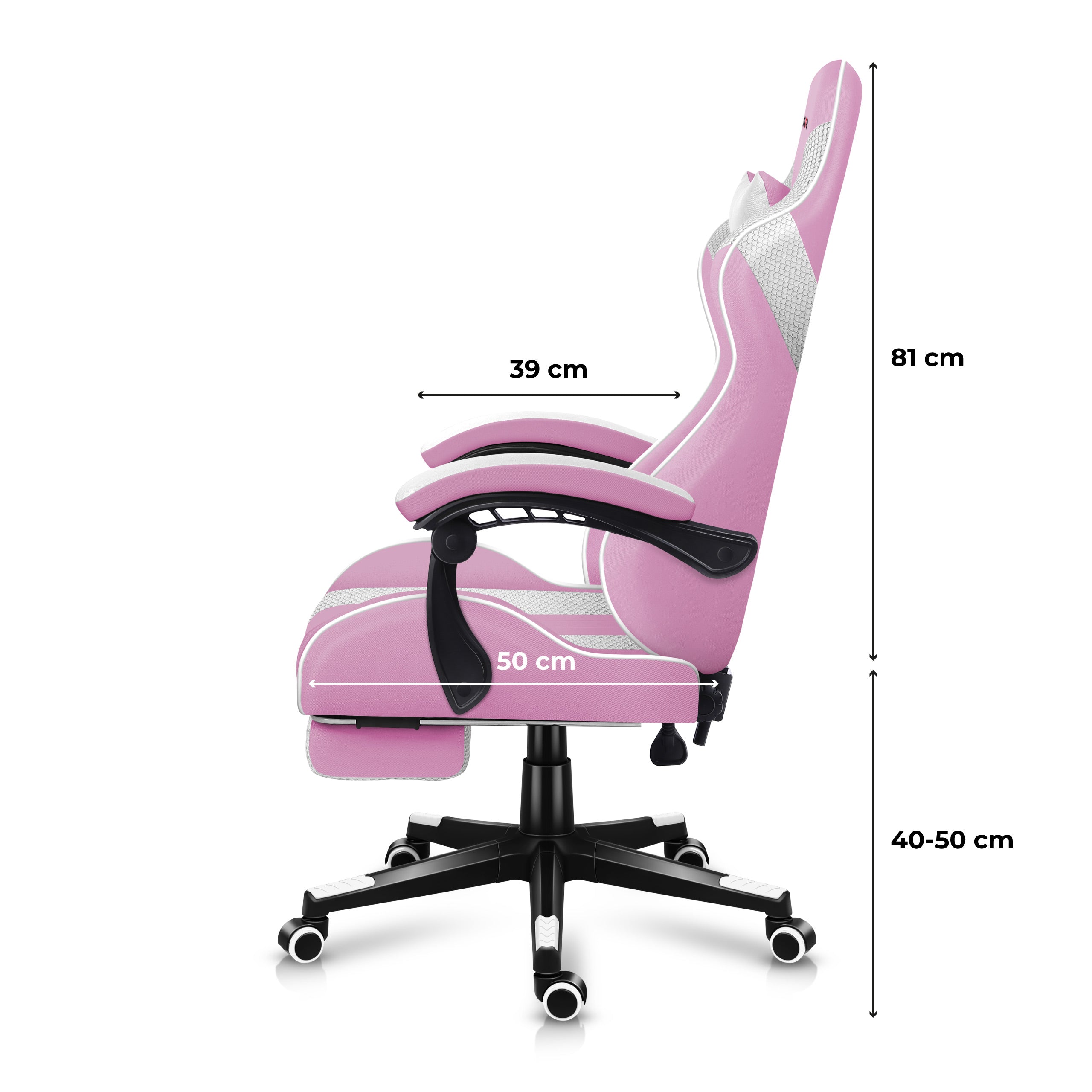 Herní židle Huzaro Force 4.7 růžová síťovina 