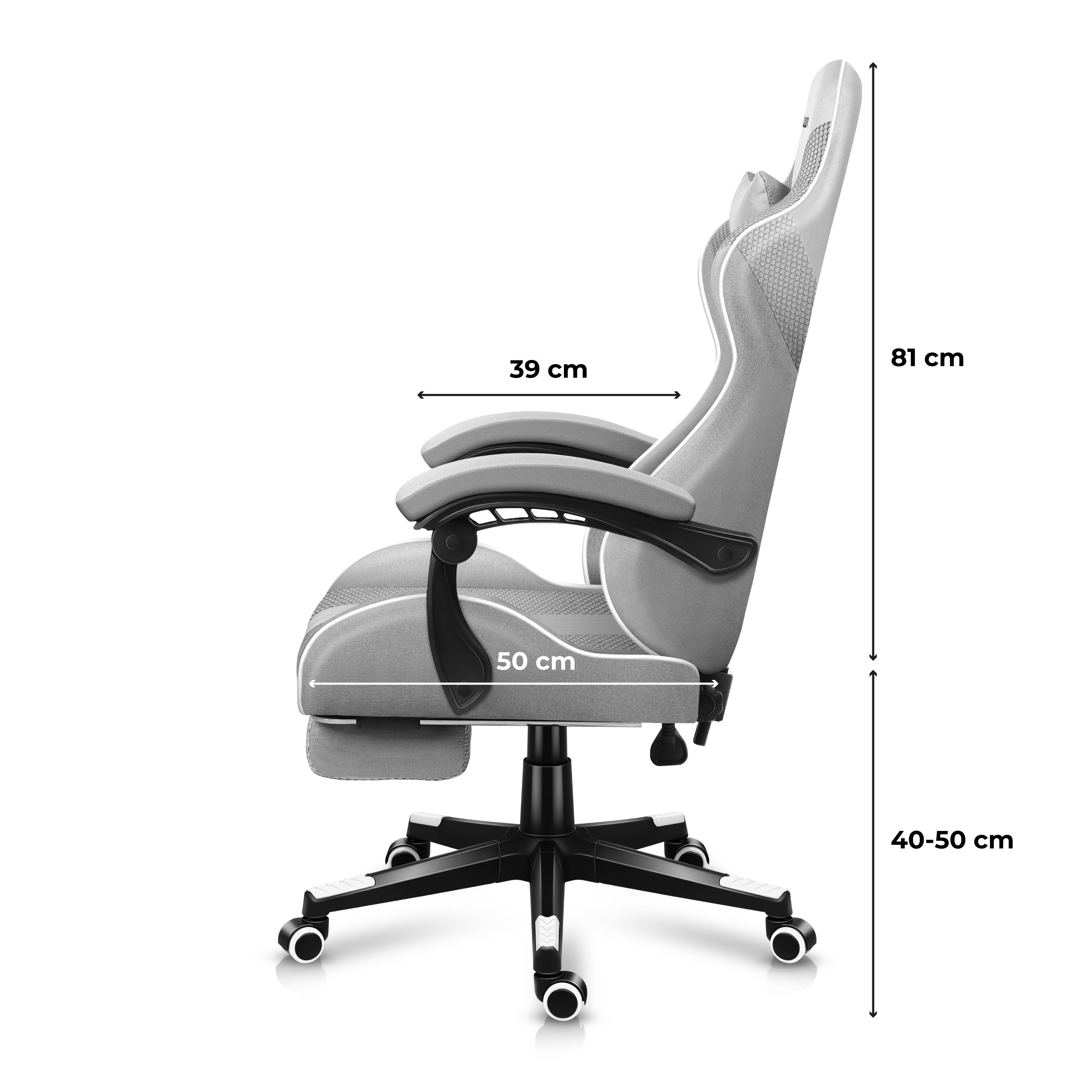 Herní židle HUZARO Force 4.7 White Mesh 