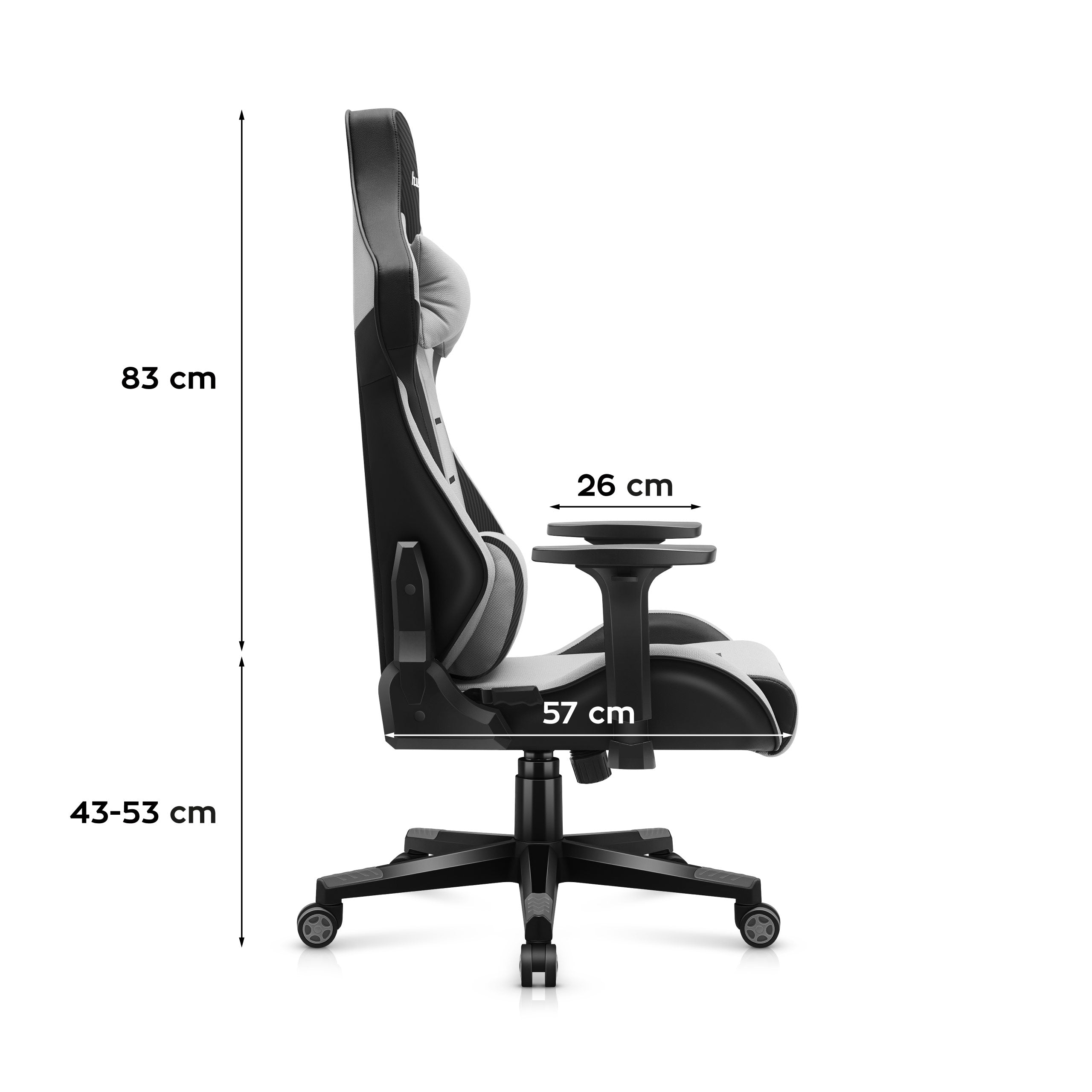 Herní židle Huzaro FORCE 7.6 šedá 