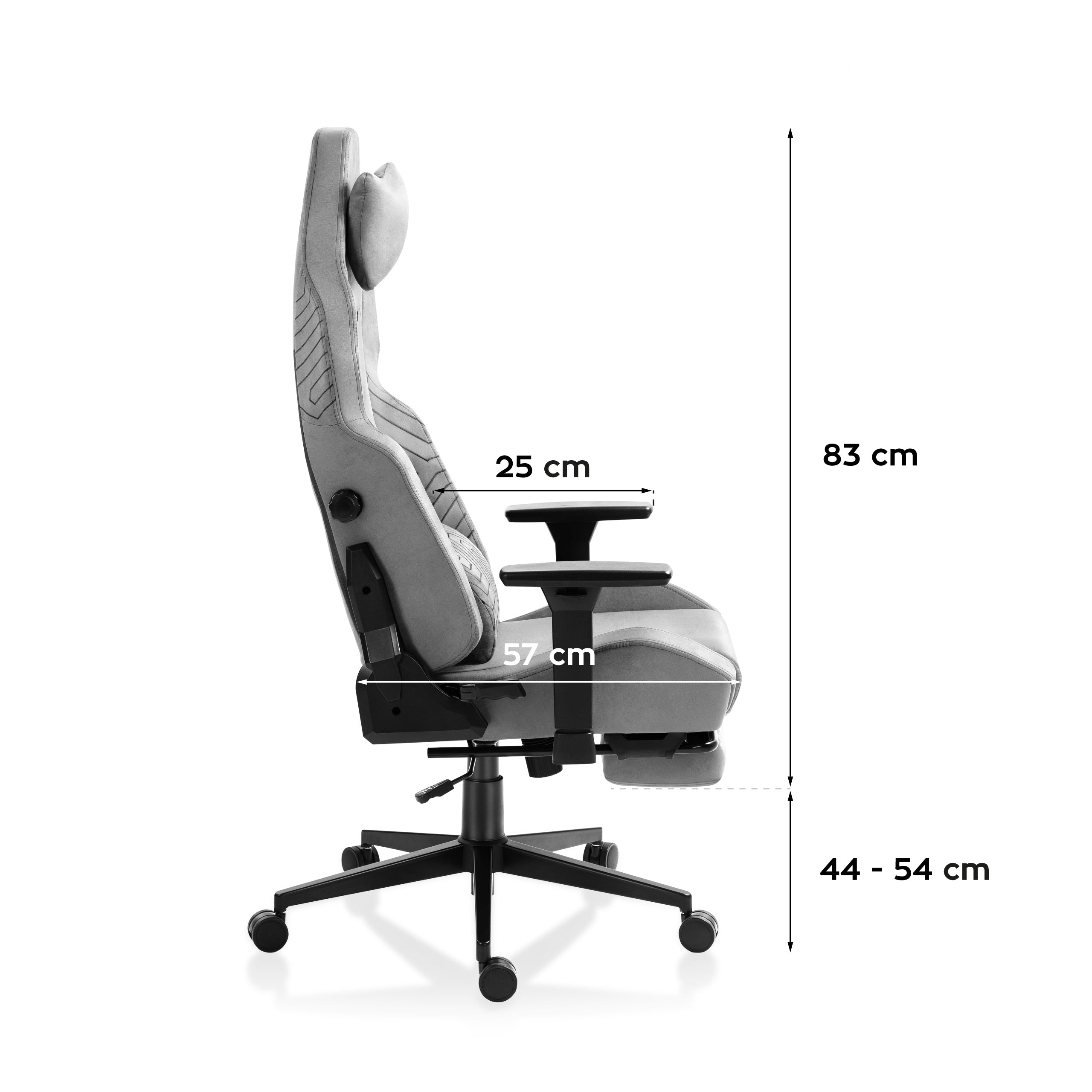 Herní židle HUZARO FORCE 8.1 šedá 