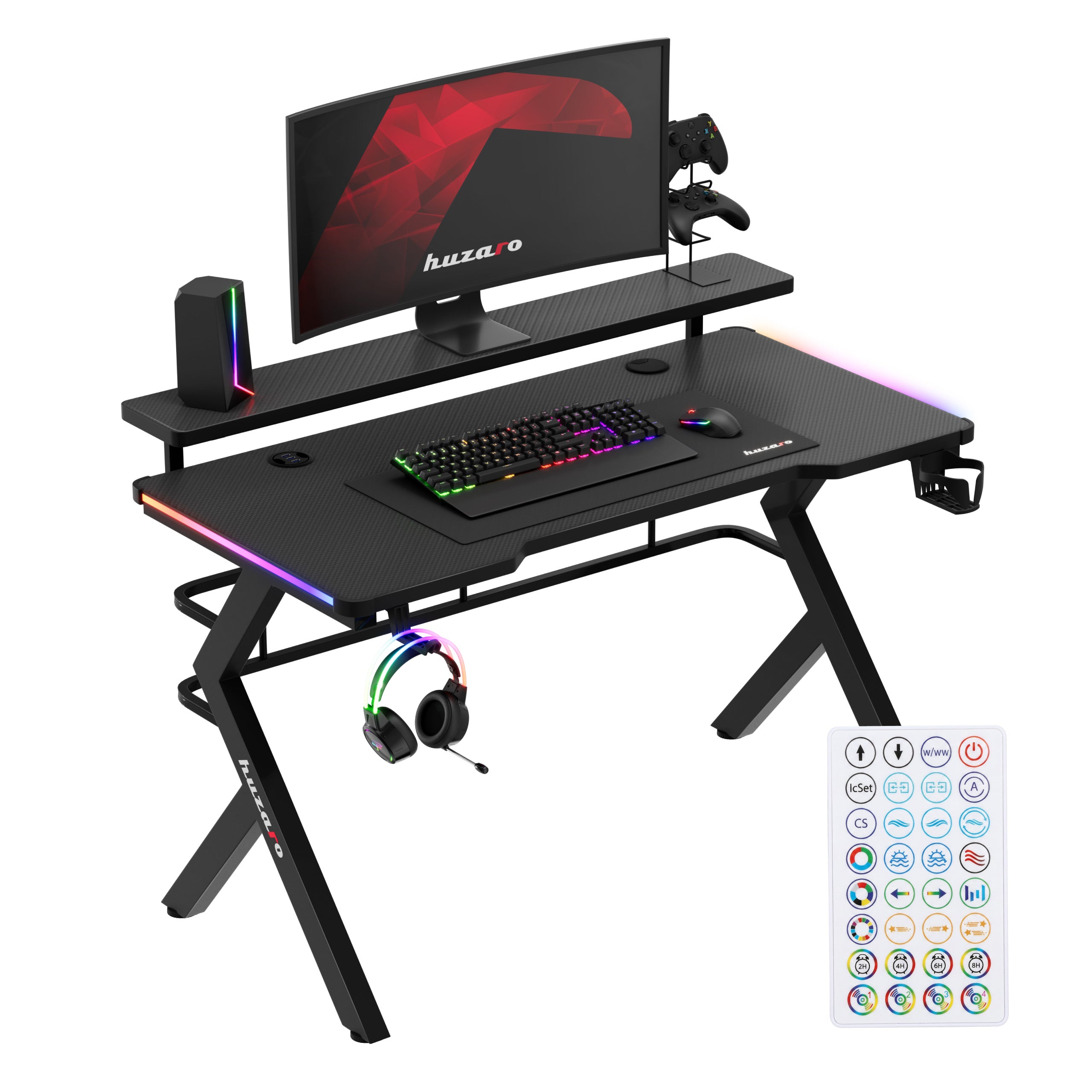 Herní stůl Huzaro Hero 5.0 RGB LED 120 cm 