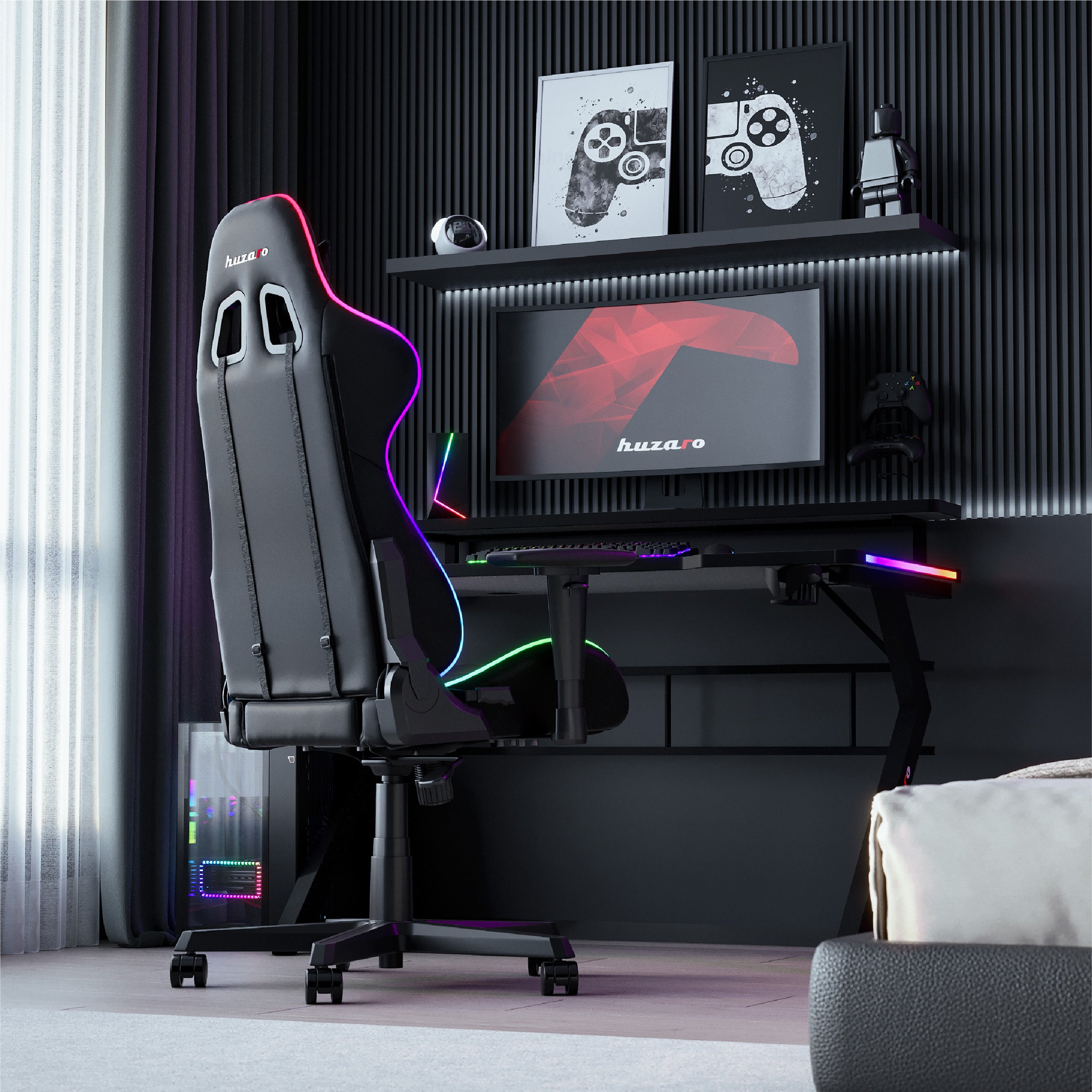 Herní stůl Huzaro Hero 5.0 RGB LED 120 cm 
