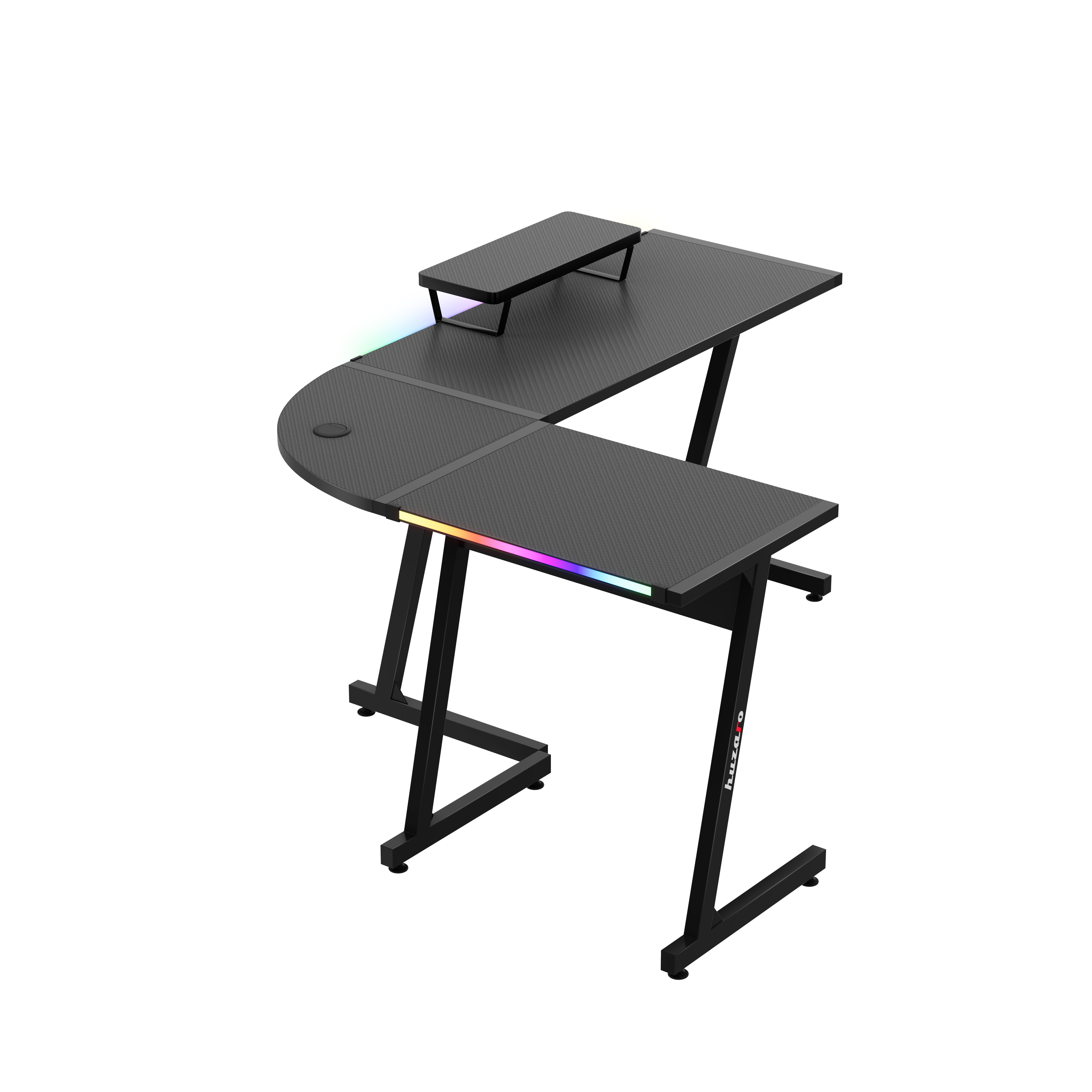 HUZARO HERO 6.0 Černý RGB Chytrý herní stůl 147 cm 