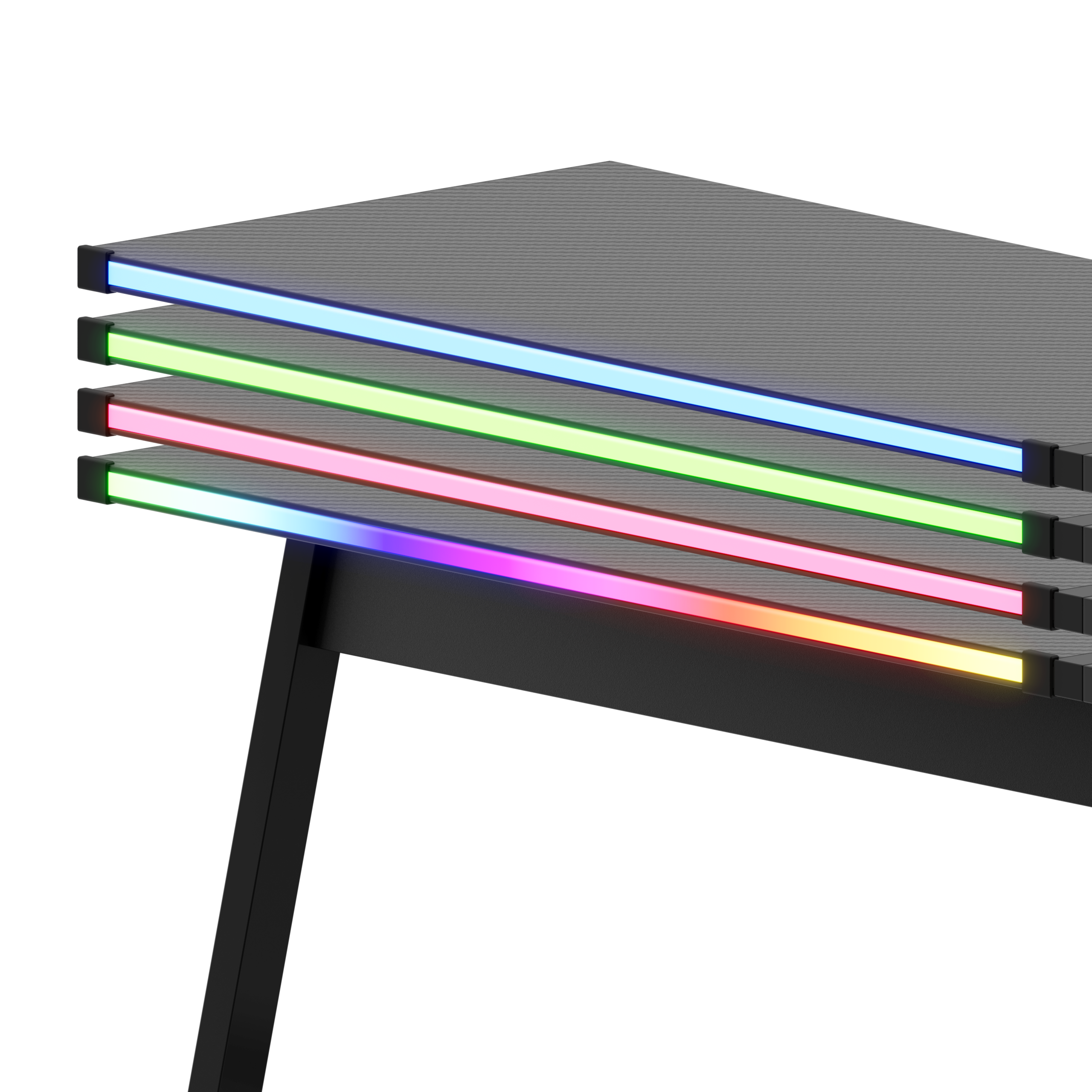 HUZARO HERO 6.0 Černý RGB Chytrý herní stůl 147 cm 