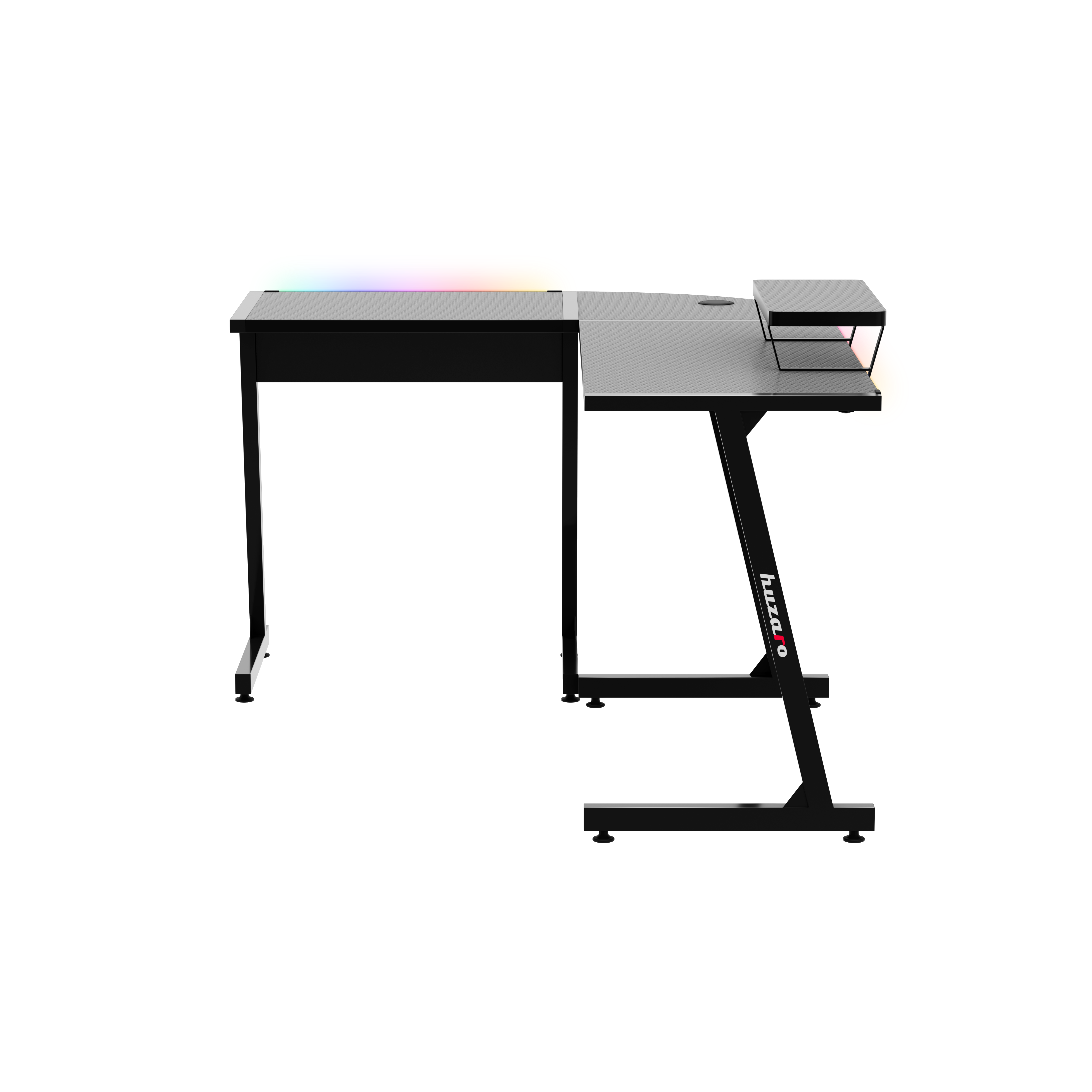 HUZARO HERO 6.0 Černý RGB Chytrý herní stůl 147 cm 