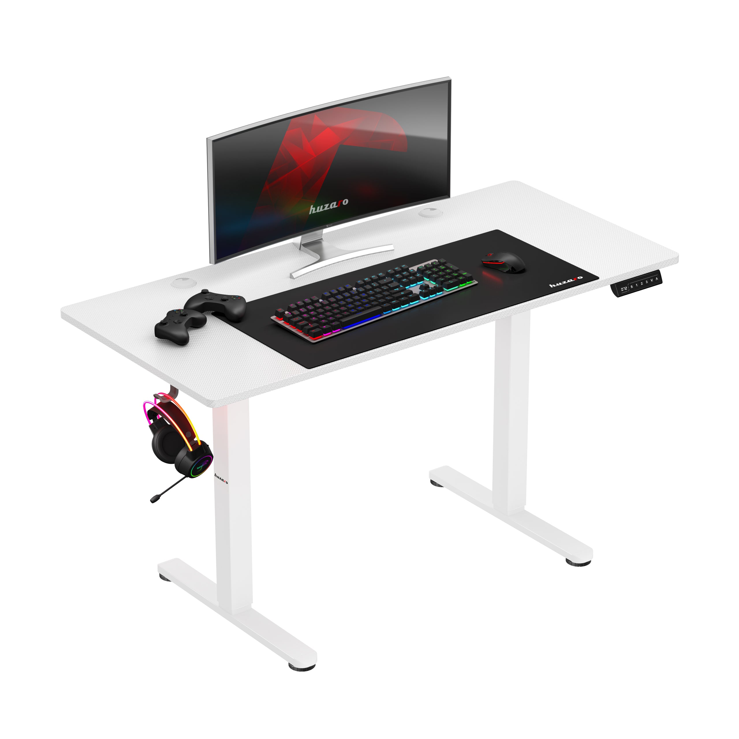 Huzaro Hero 8.2 bílý elektrický stůl 120 cm 