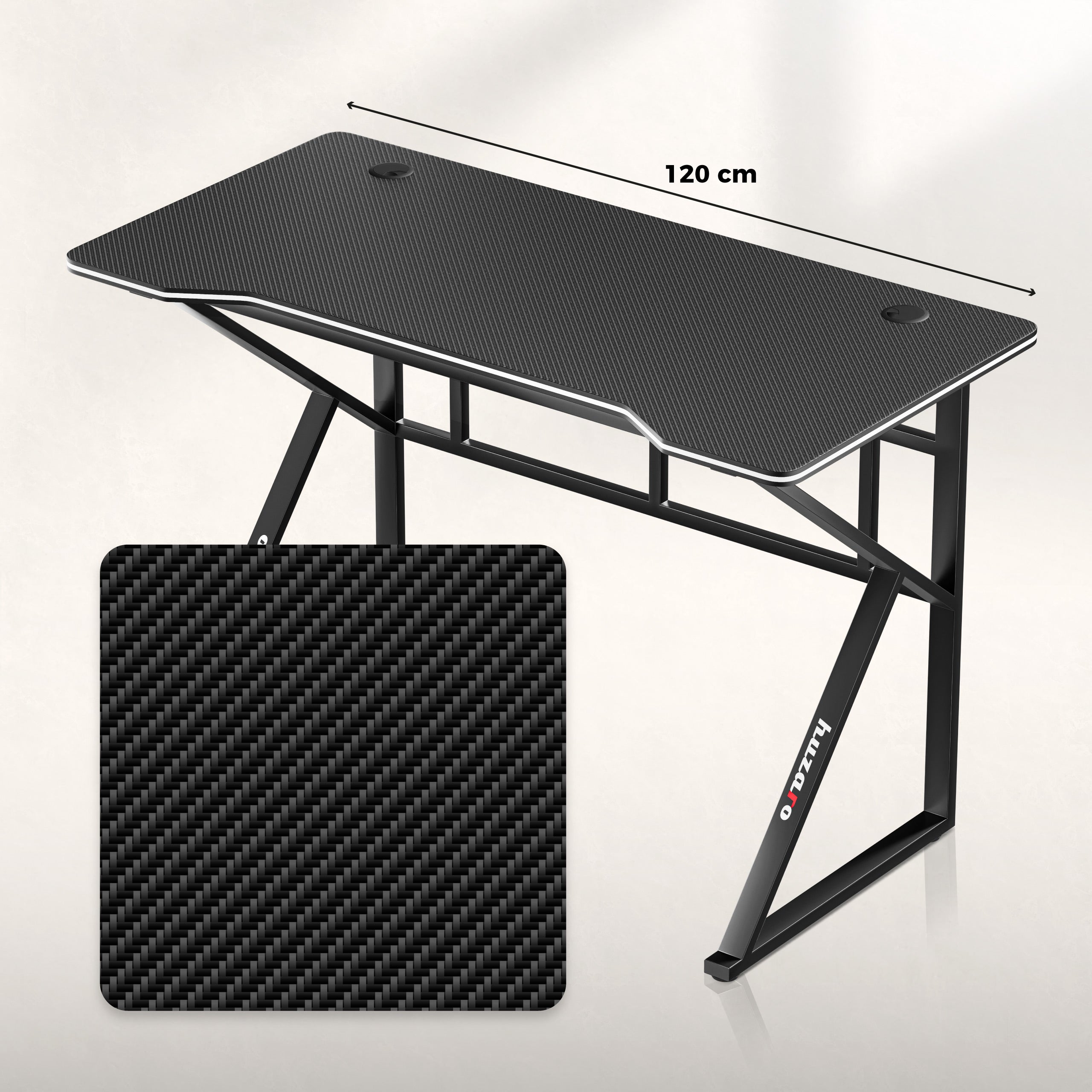 Herní stůl Huzaro Hero 1.6 černý 120 cm 