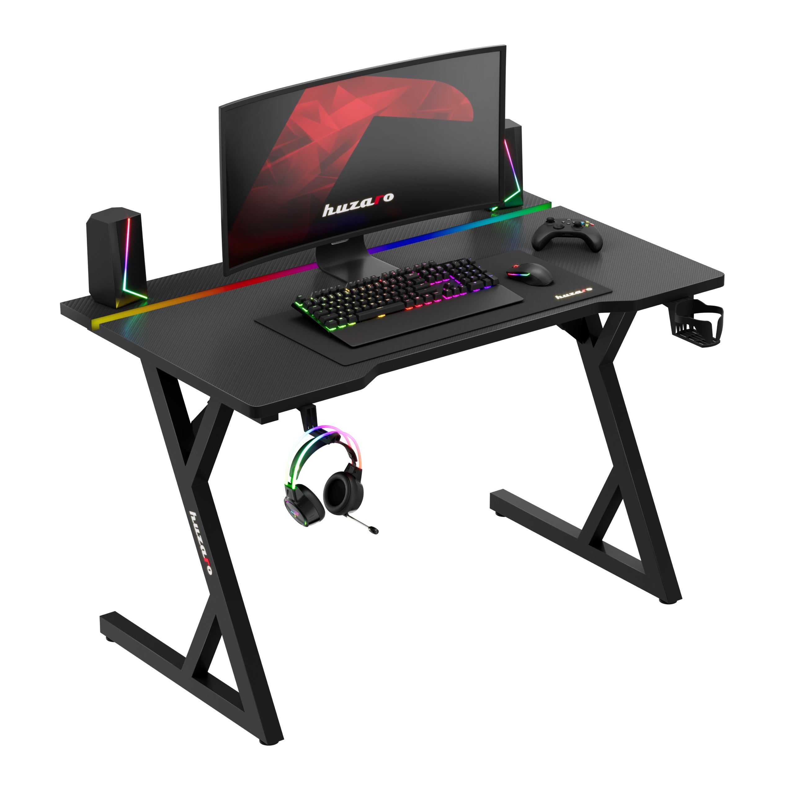 Herní stůl s LED osvětlením Hero 2.4 RGB Black