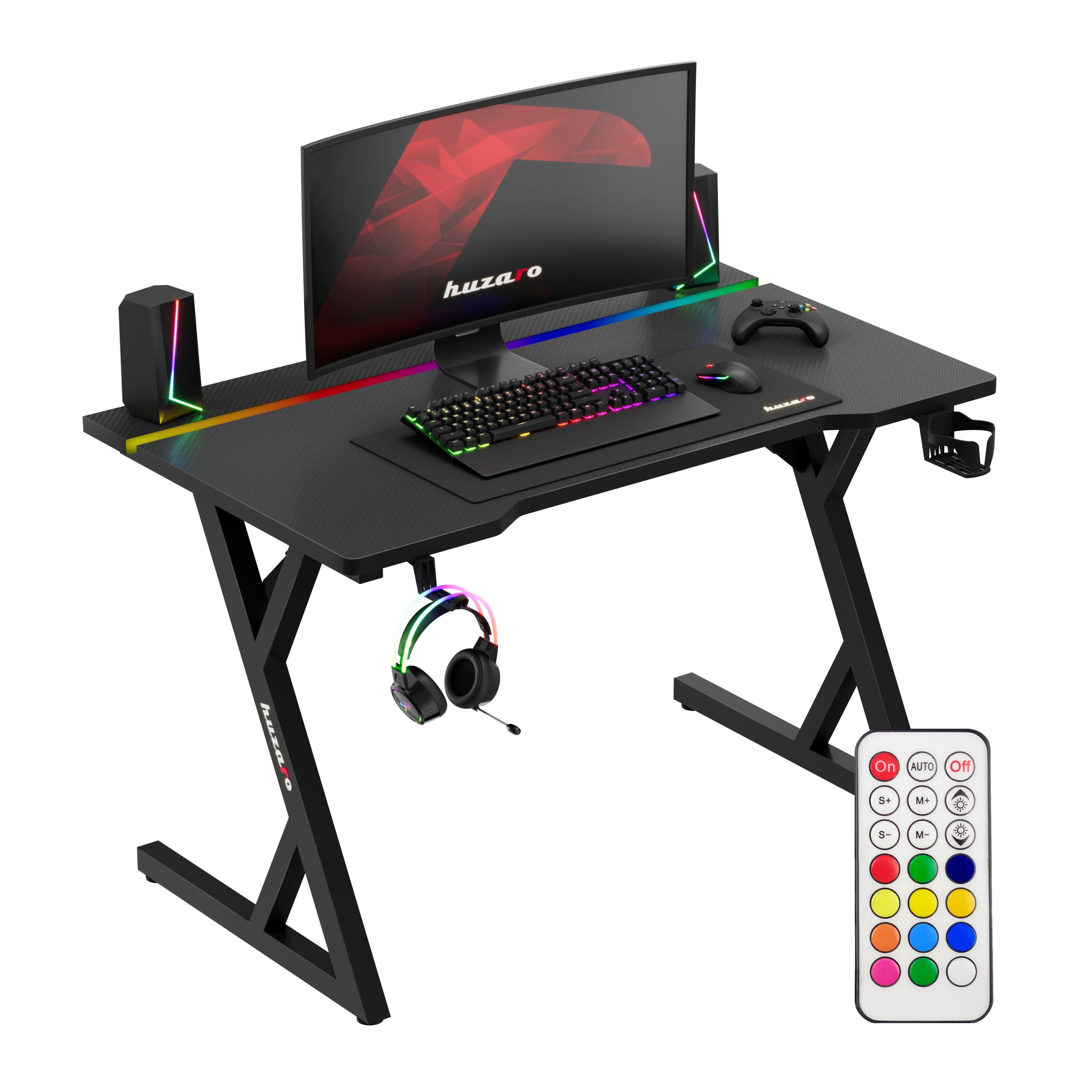 Herní stůl s LED osvětlením Hero 2.4 RGB Black