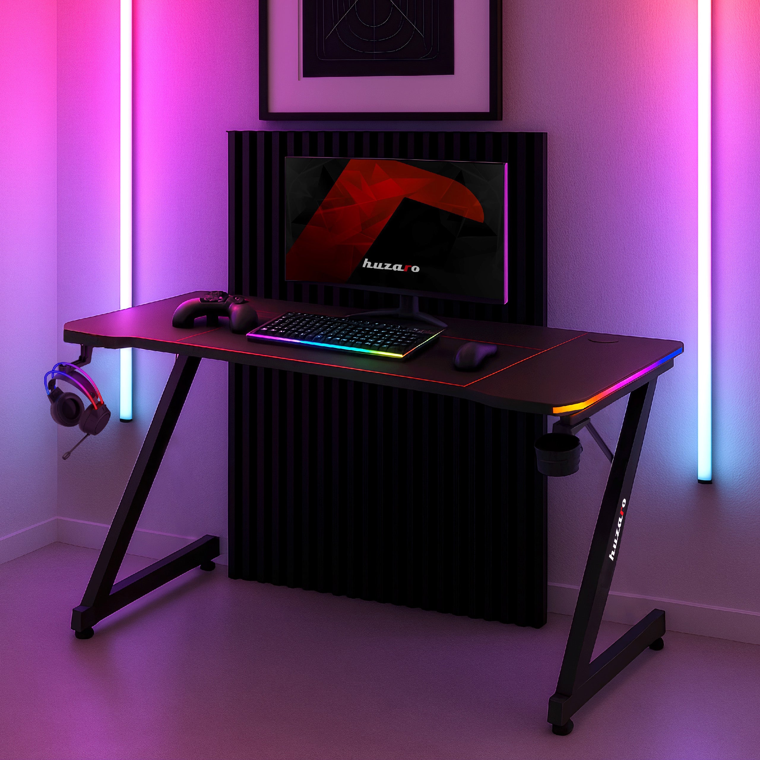 Herní stůl Huzaro Hero 3.3 RGB 140 cm 