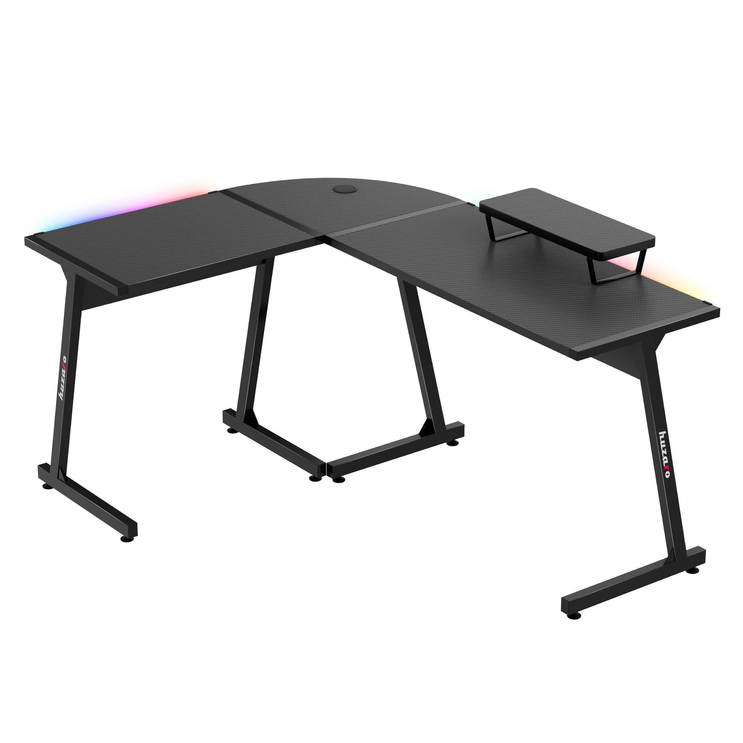 HUZARO HERO 6.0 Černý RGB Chytrý herní stůl 147 cm 