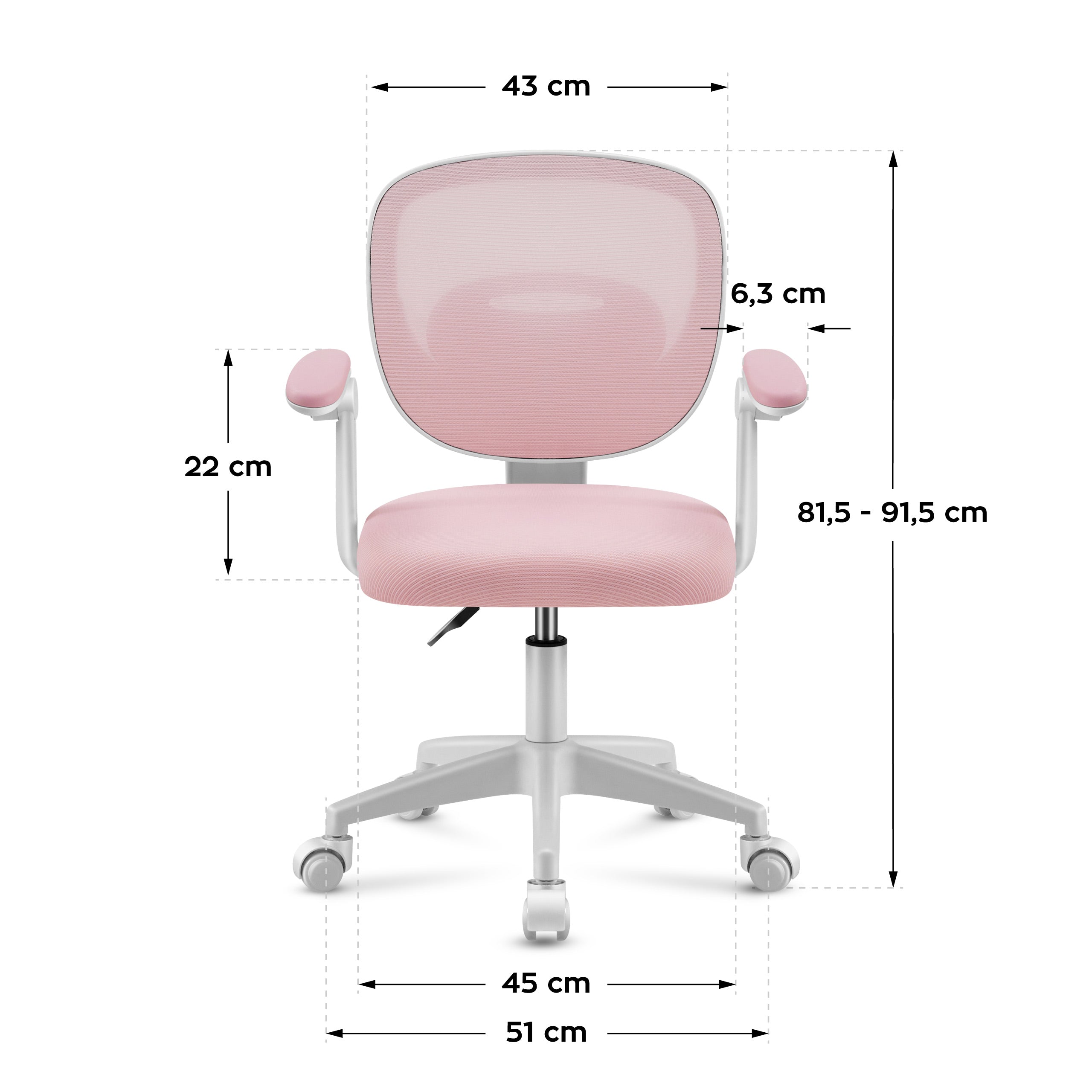 Dětská kancelářská židle Mark Adler Junior 3.0 růžová